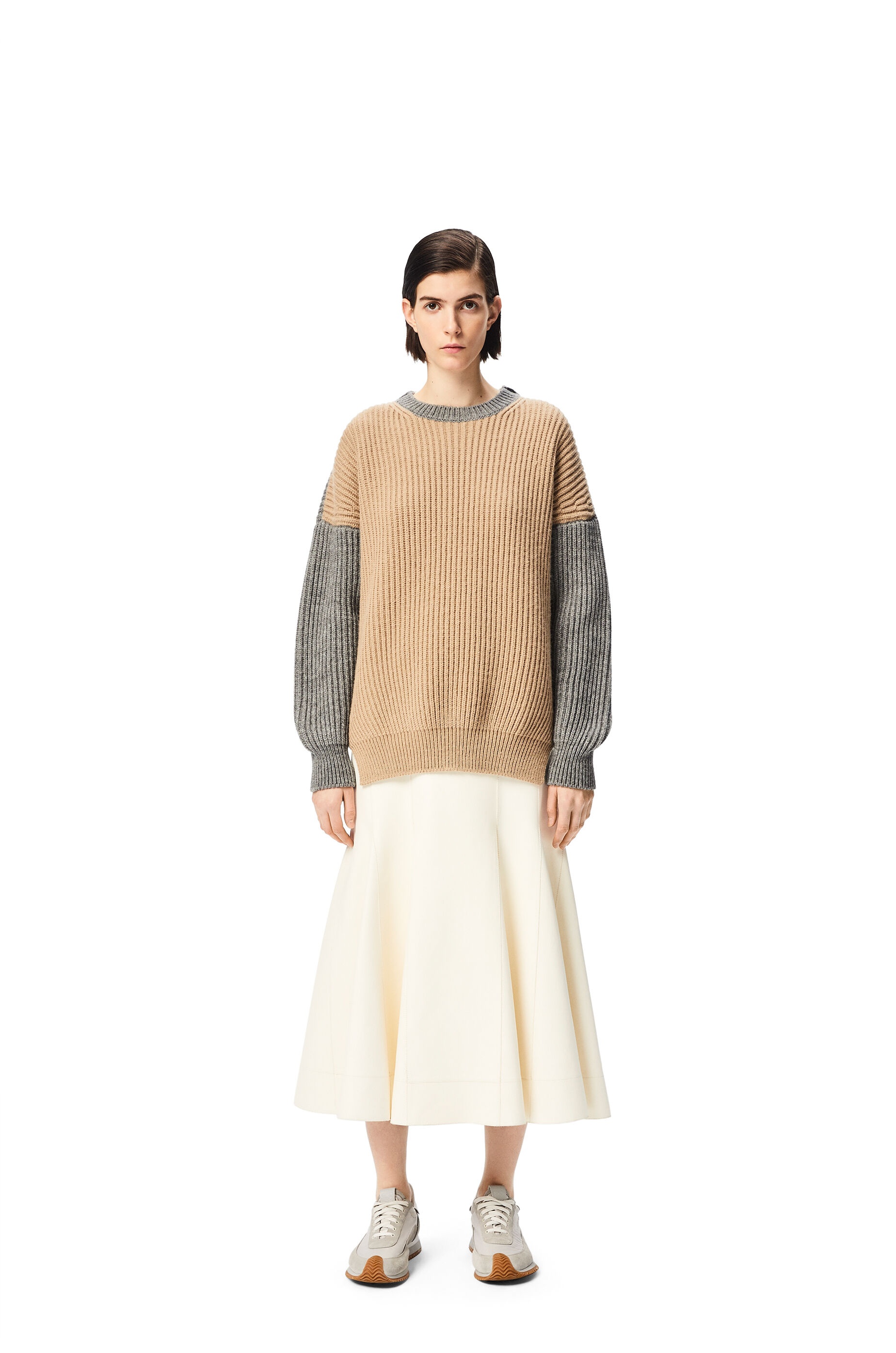 Oversized ribbed sweater in wool and alpaca - 2