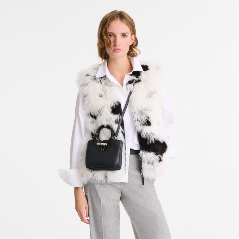 Longchamp Le Roseau XS Handbag Black - Leather outlook