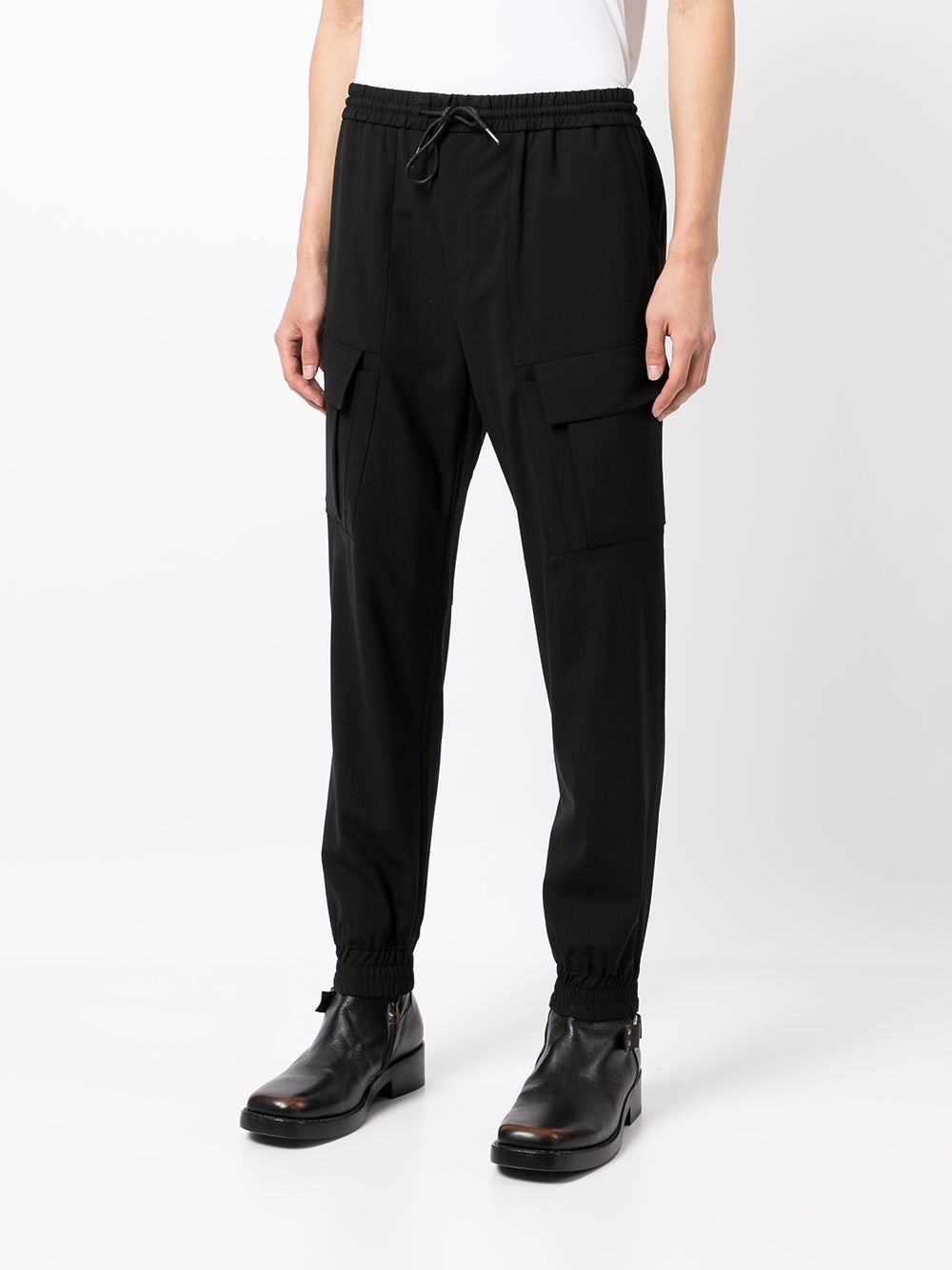 virgin wool-knit track pants - 3