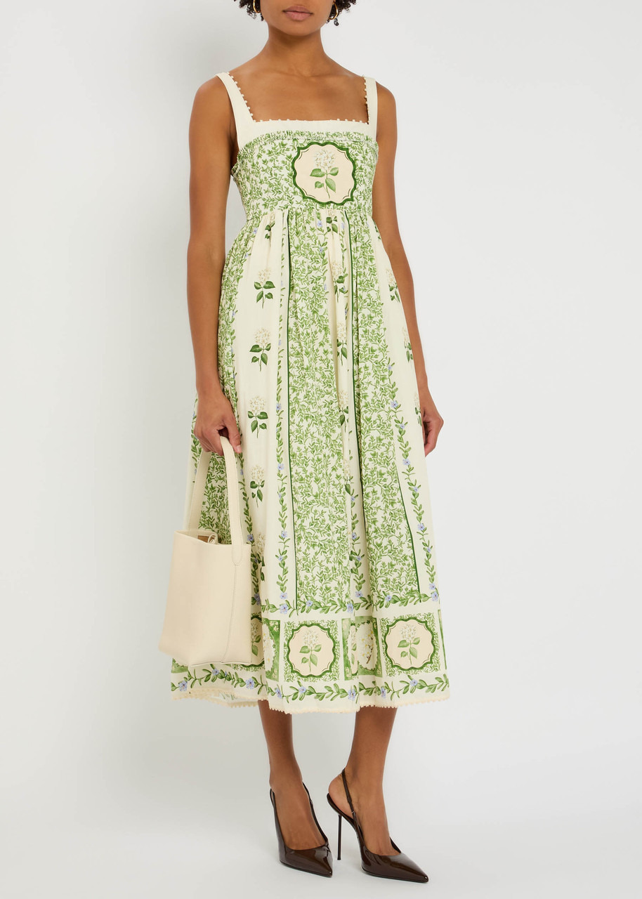 Agua BY Agua Bendita Barbara Wild Floral-print Cotton Midi Dress - 4