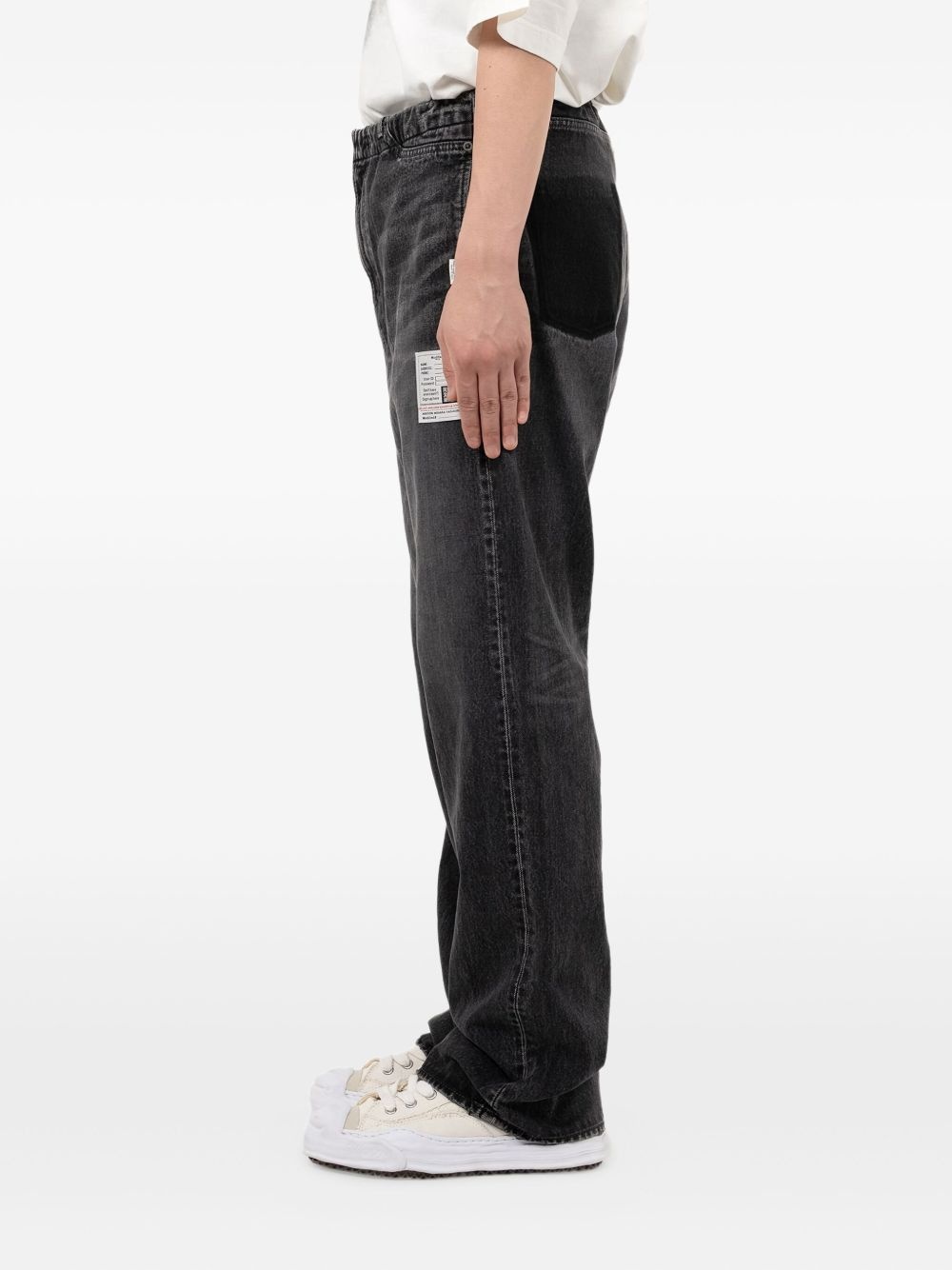 elastic-waist patch-pocket jeans - 3