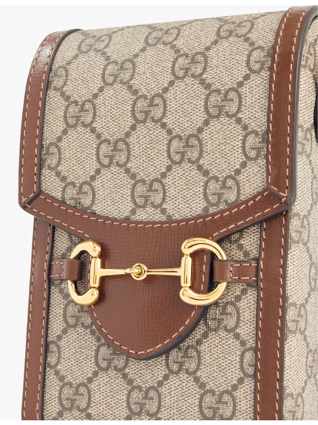 Monogram-print horsebit-embellished coated-canvas cross-body bag - 3