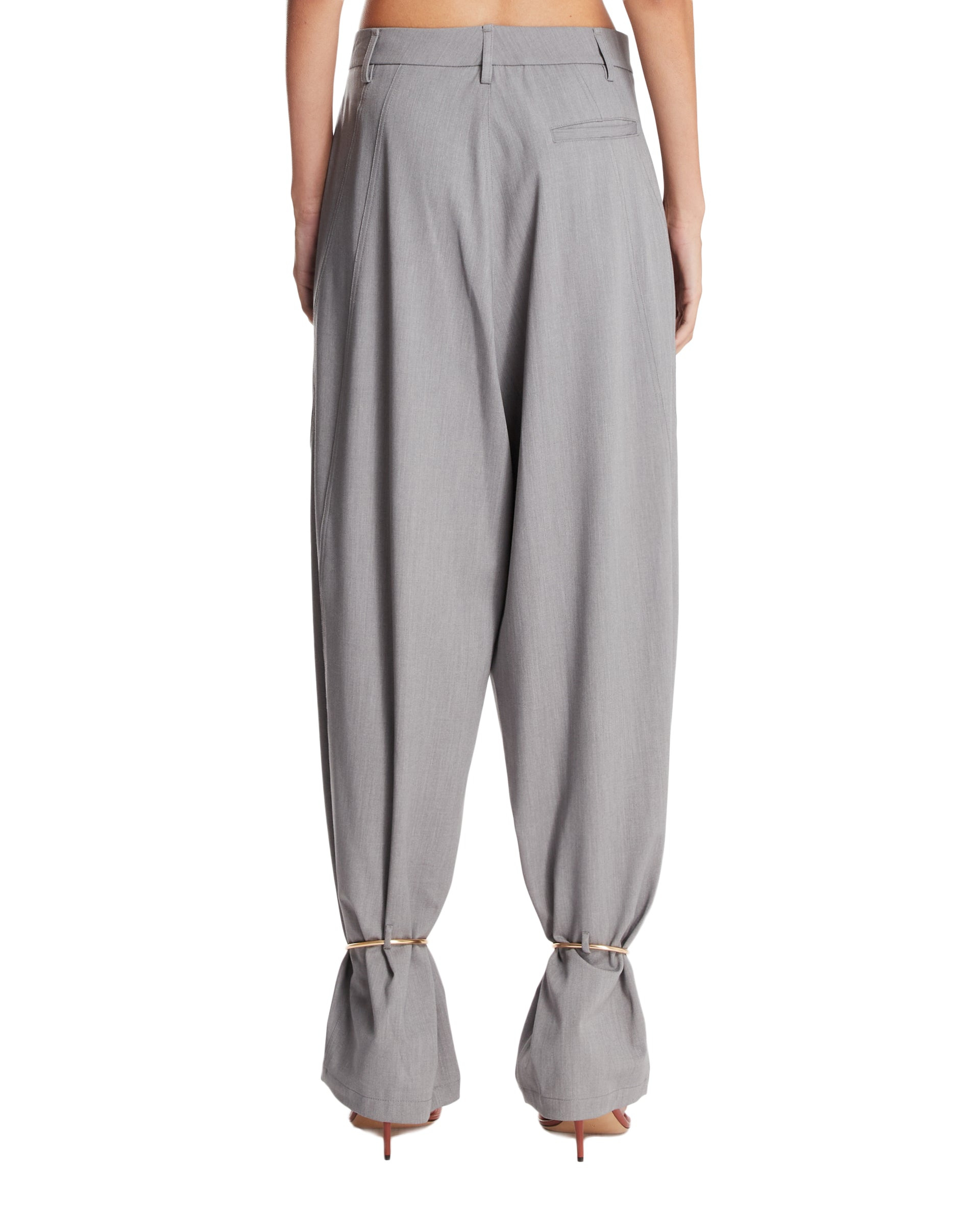 Gray Ankle Cuff Trousers - 3