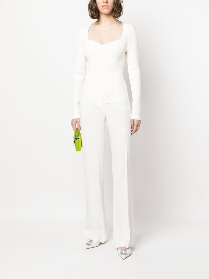 VERONICA BEARD sweetheart ribbed knit top outlook