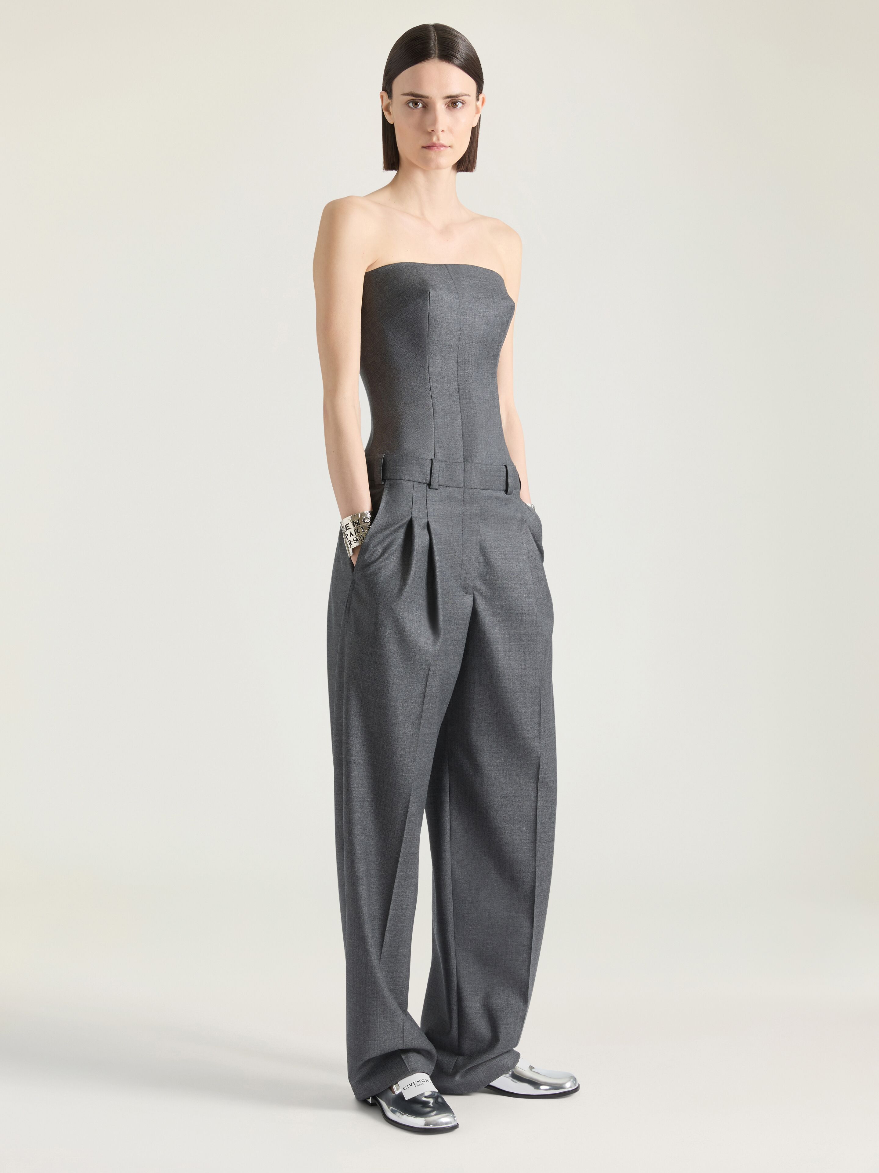 BULLET BUSTIER TAILORED ALL-IN-ONE IN WOOL - 2