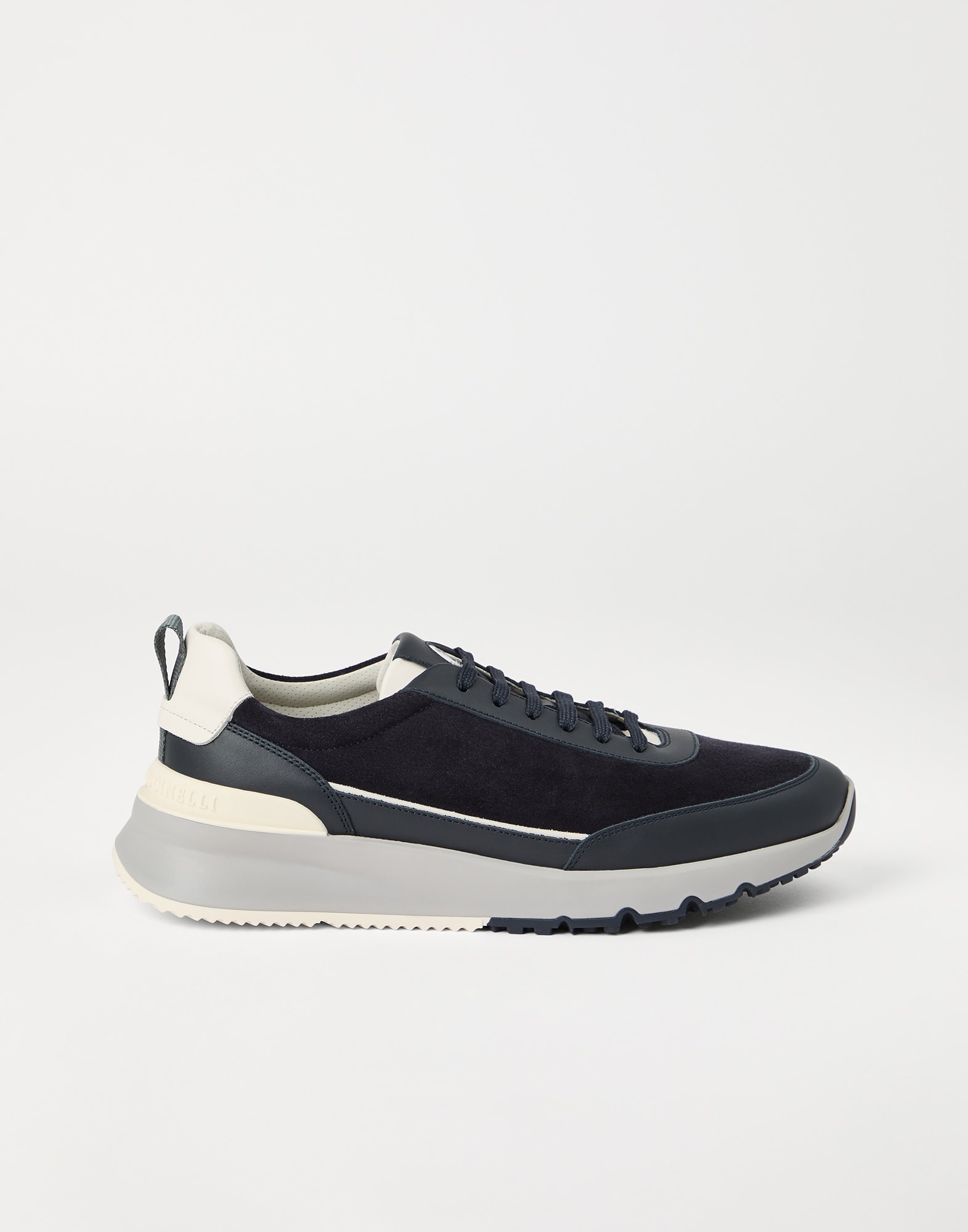 Washed suede and semi-polished calfskin runners - 5