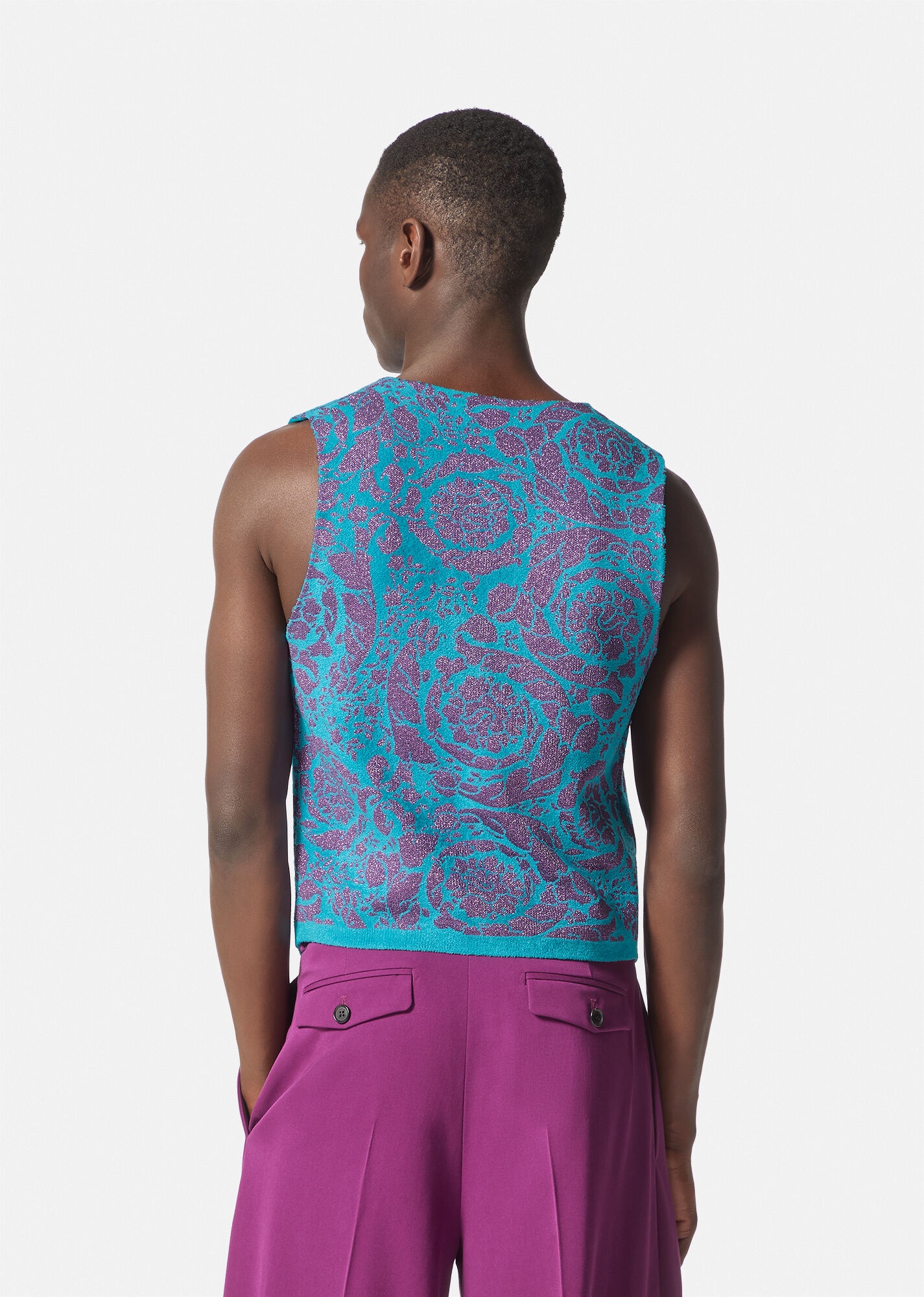 Barocco Silhouette Sweater Vest - 4