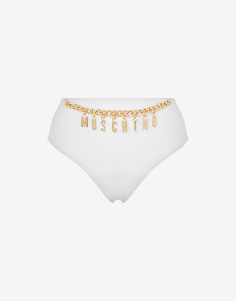 HIGH-WAIST LETTERING CHARM SWIM BRIEFS 1