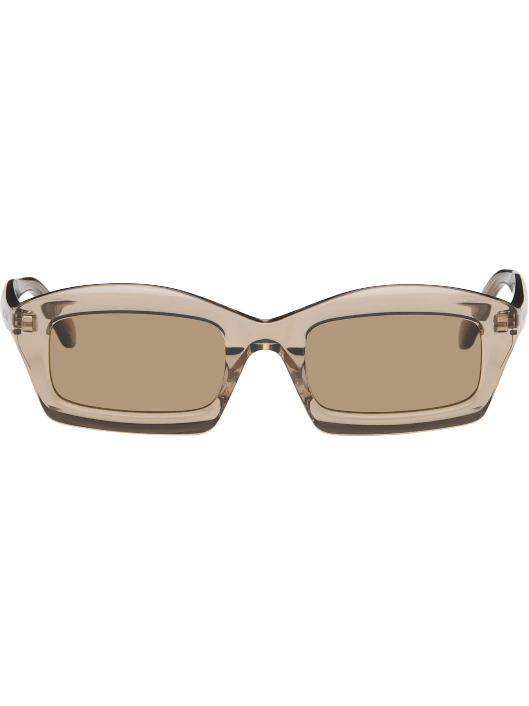Brown Rectangular Sunglasses - 1