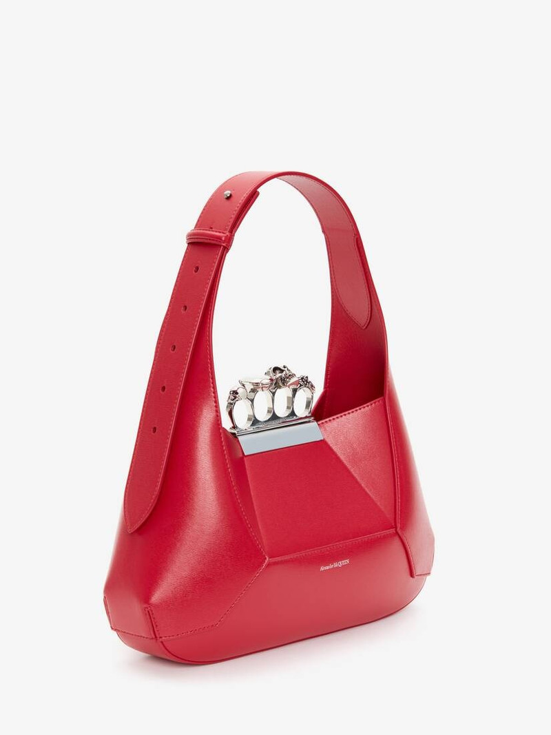 Alexander McQueen Women's The Jewelled Hobo Bag in Welsh Red outlook
