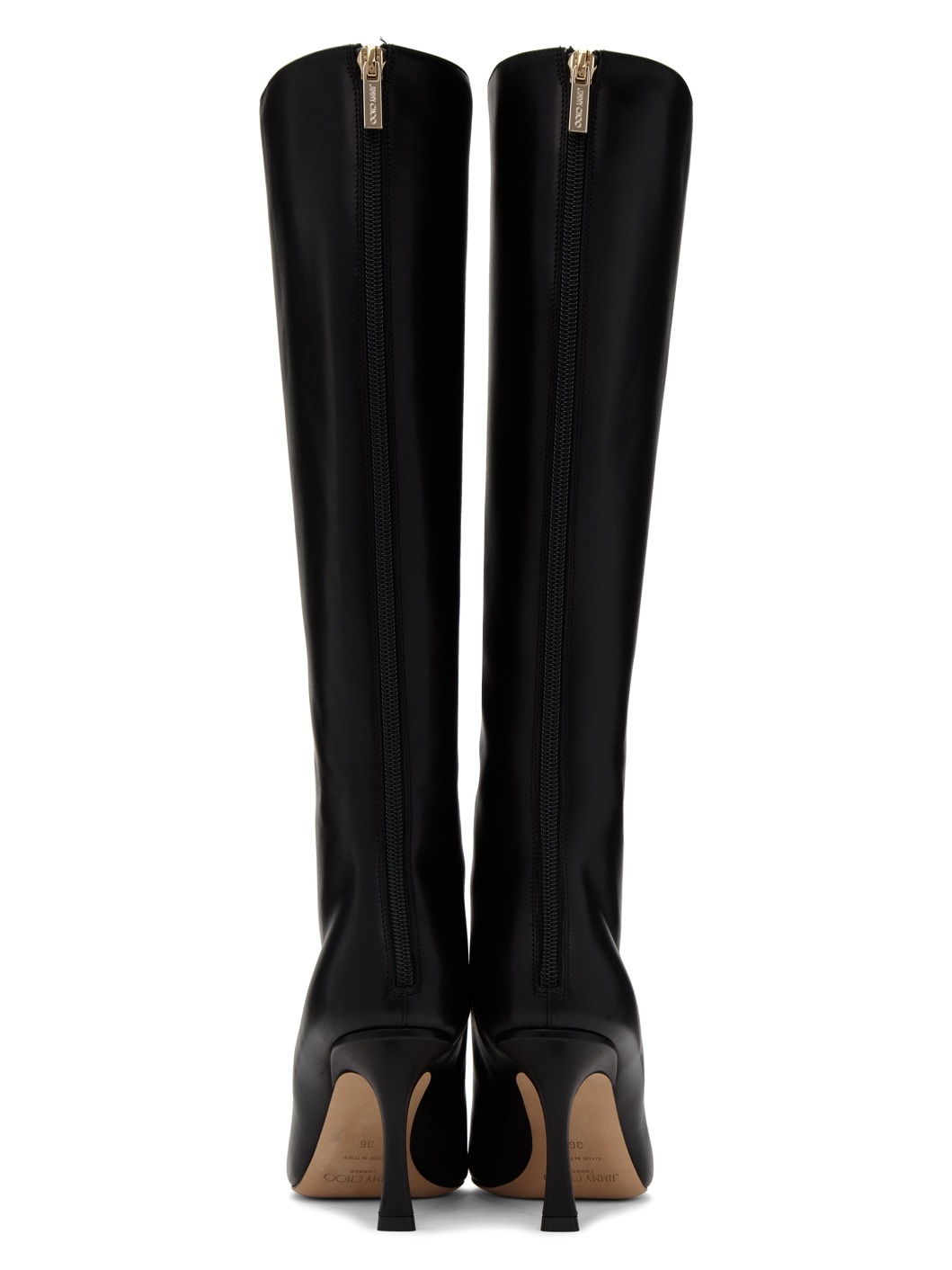 JIMMY CHOO Black Agathe 85 Boots ssense REVERSIBLE