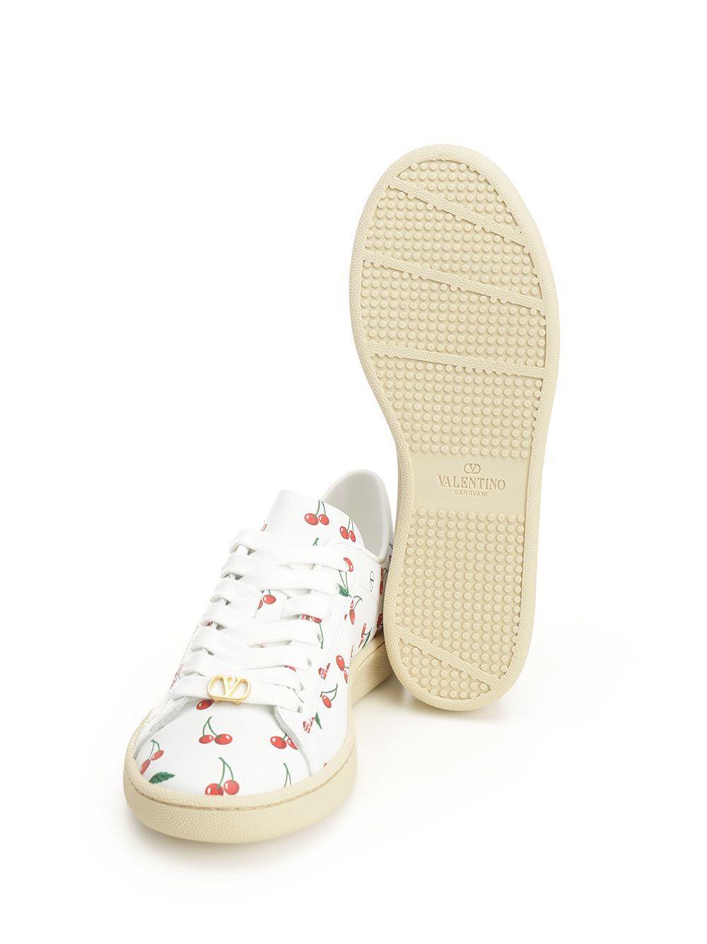 Sneaker | Valentino Garavani Royco | Vitello Nappato St.Cherryfic/Vitello Nap Sneakers White - 5