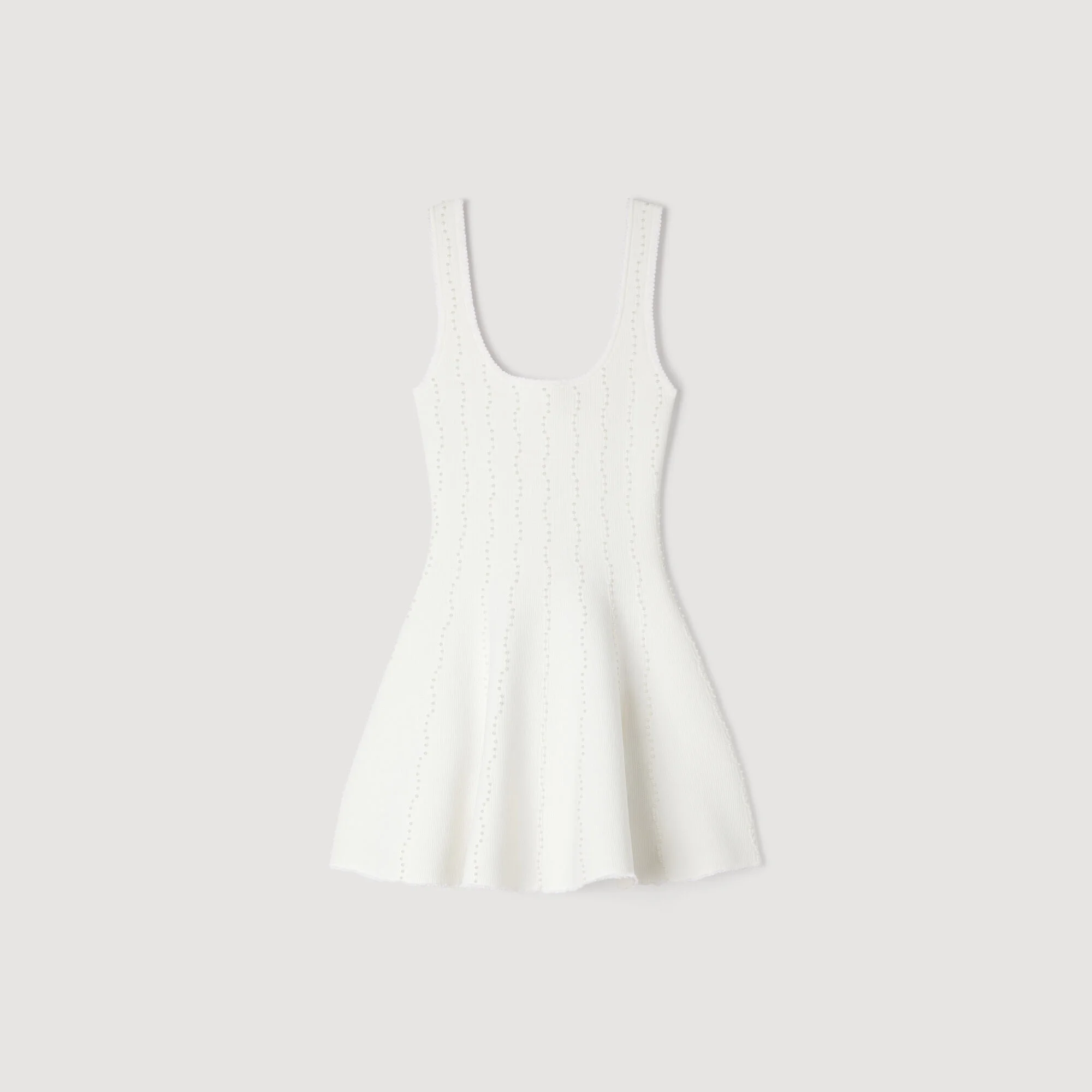 BEADED KNIT MINI DRESS - 1