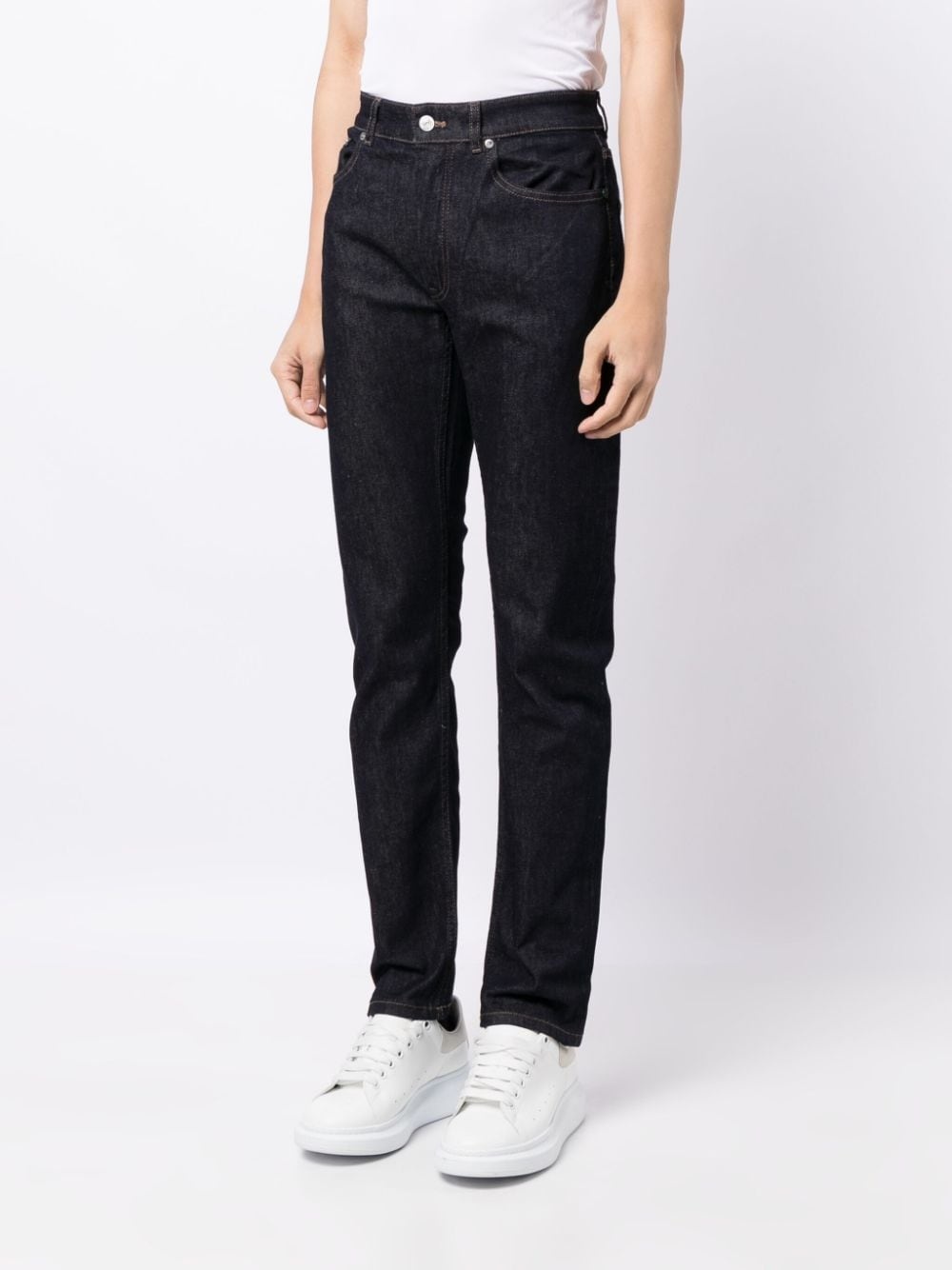logo-embroidered slim-cut jeans - 3