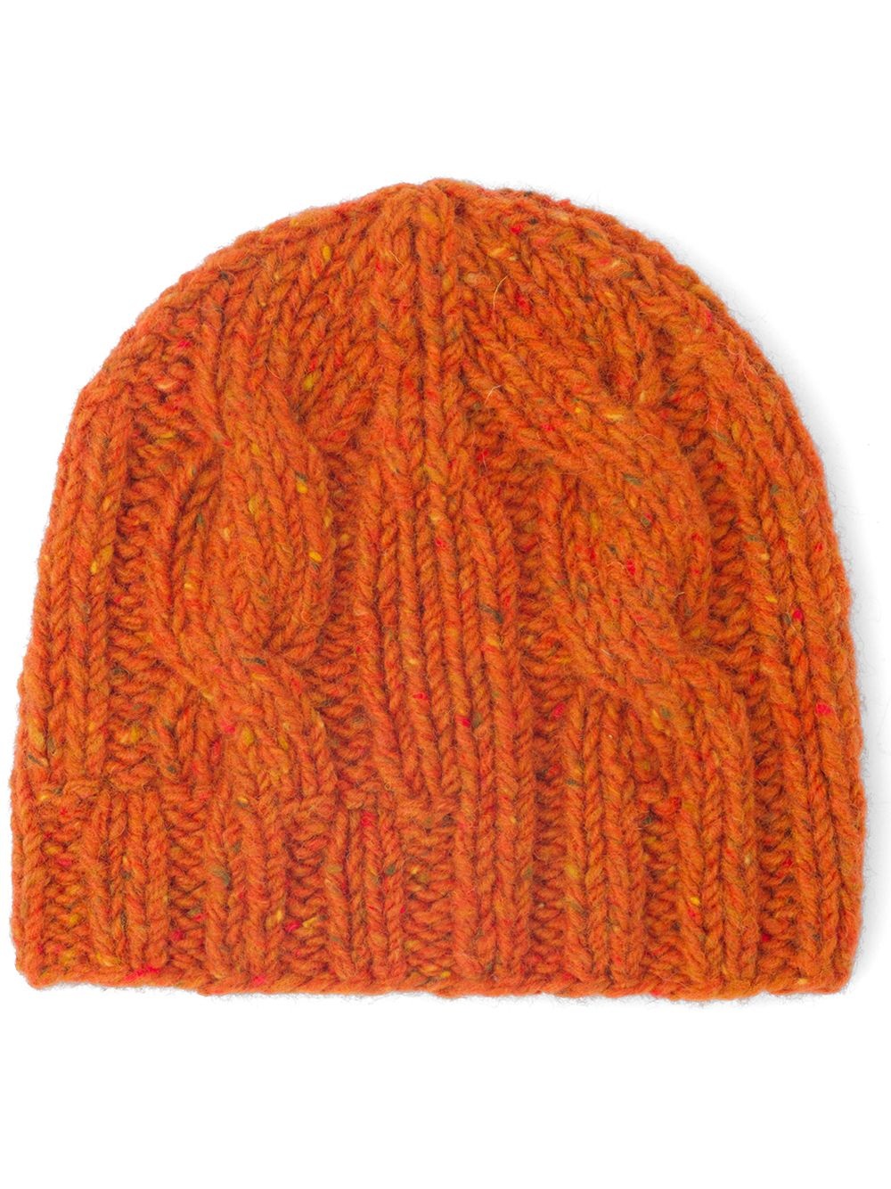 cable-knit beanie hat - 1