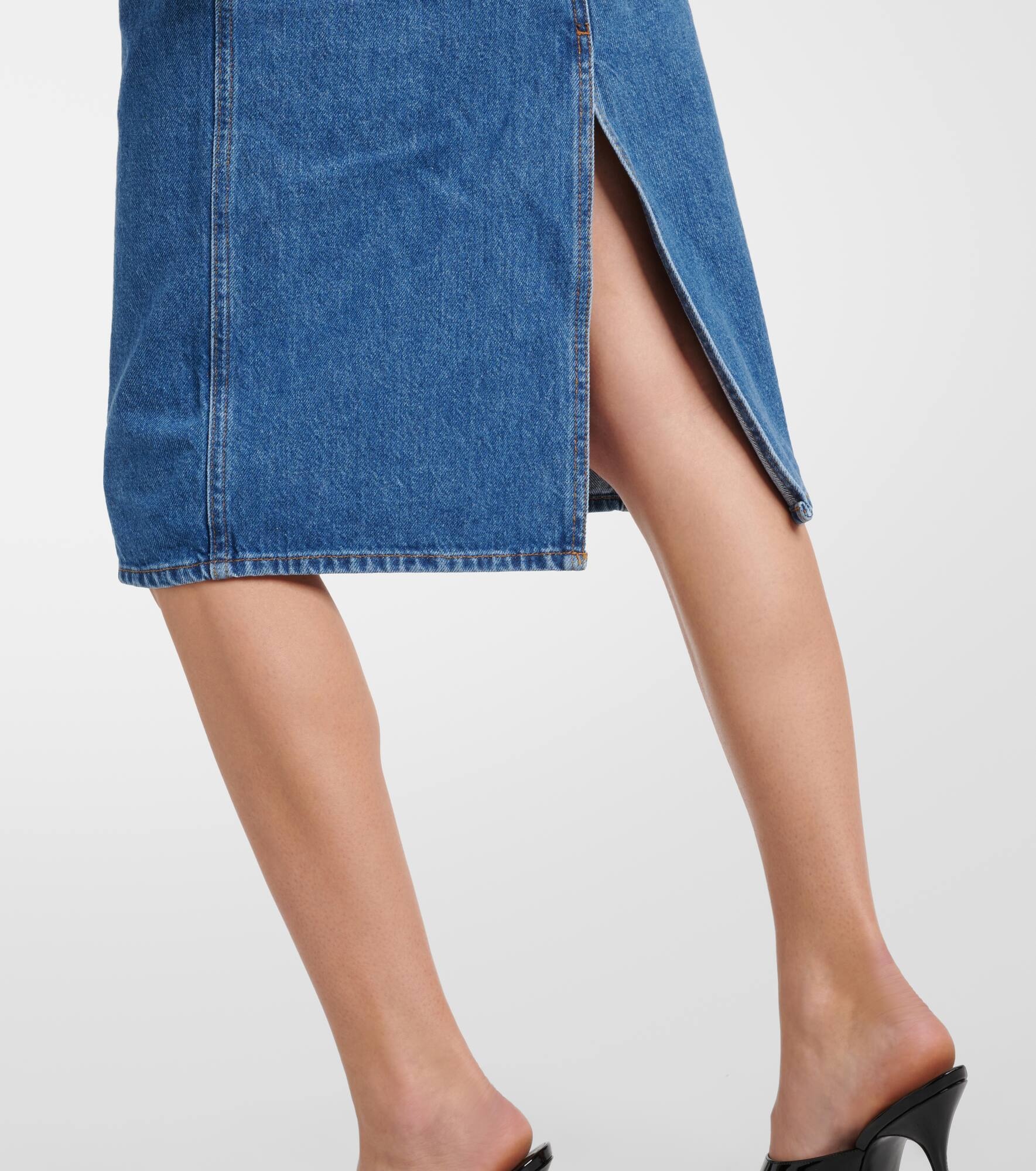 Denim midi skirt - 5