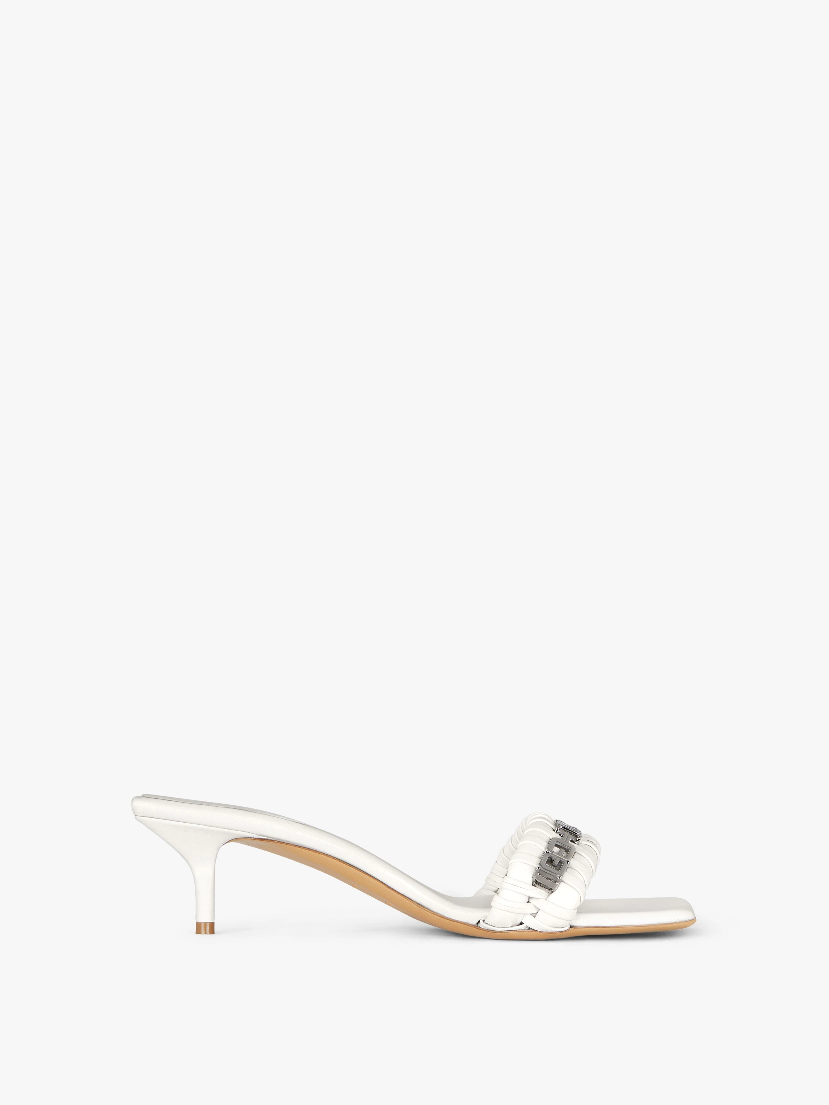 G WOVEN SANDALS IN LEATHER - 1