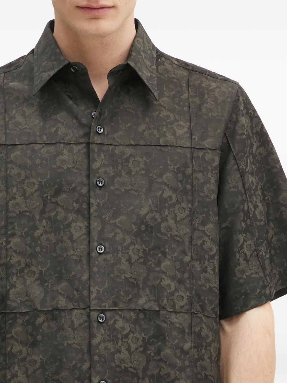 floral-print panelled shirt - 5