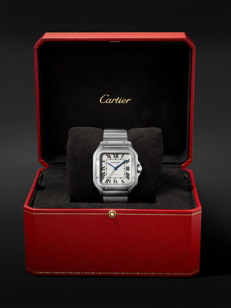 Santos Automatic Medium 35.1mm Stainless Steel Interchangeable Leather Watch, Ref. No. CRWSSA0029 Wh 7