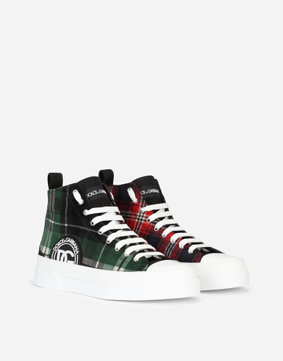 Dolce & Gabbana Two-tone tartan Portofino Light mid-top sneakers outlook