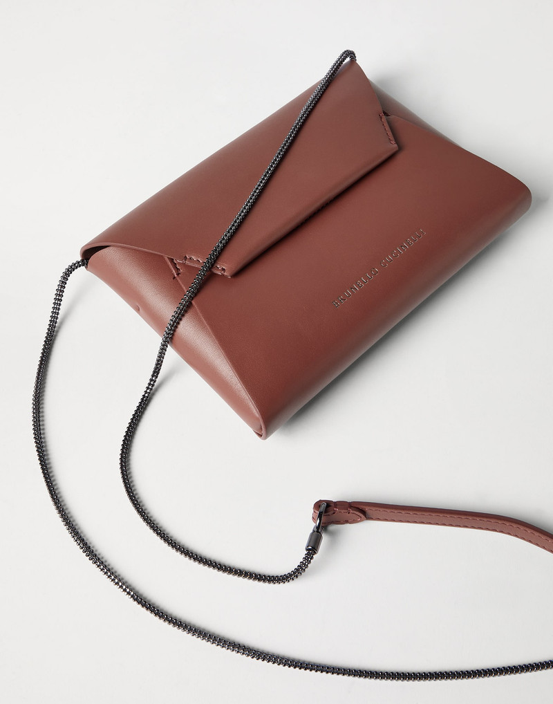 BC Duo pochette in calfskin with precious chain 3