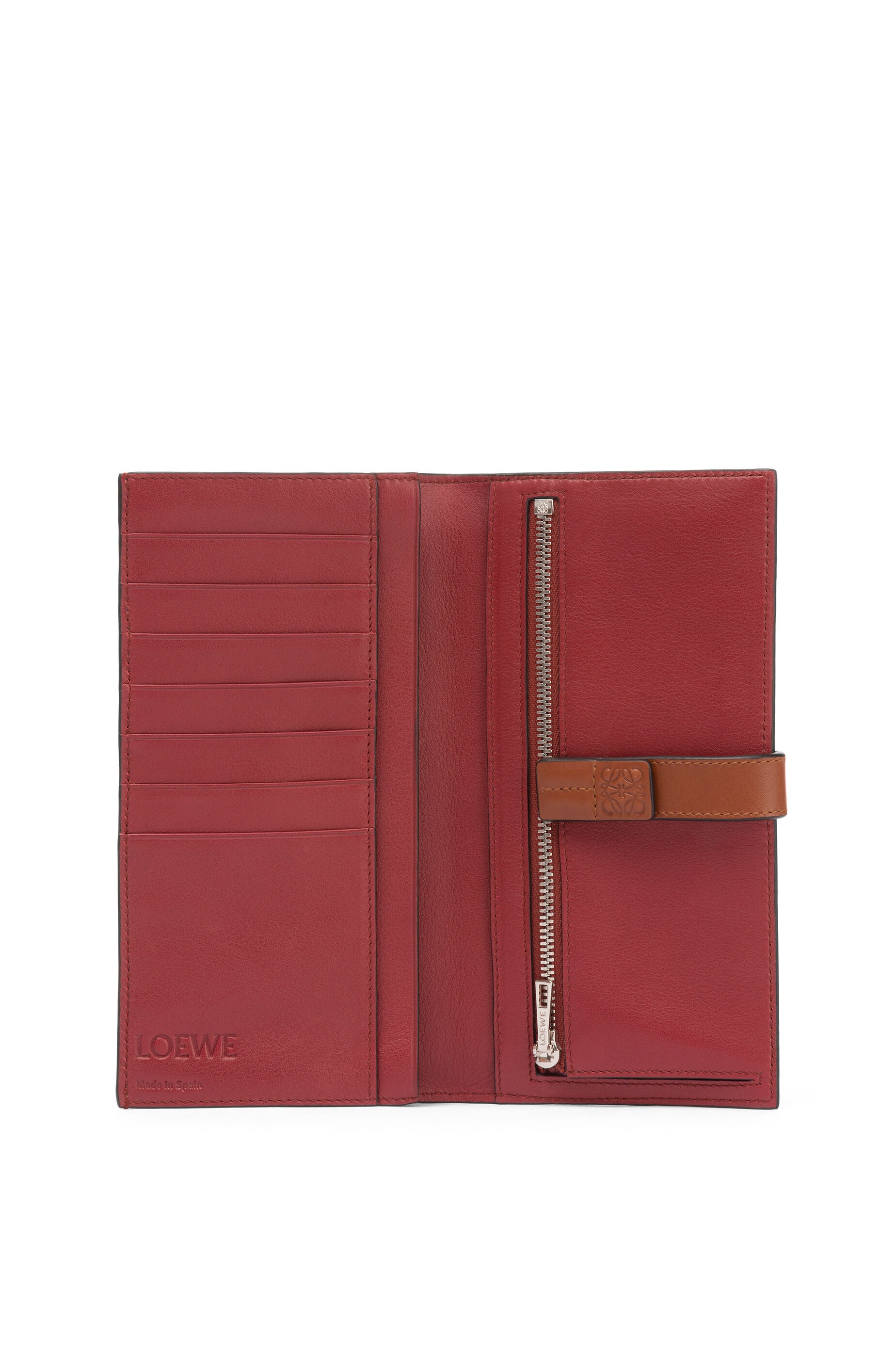 Large vertical wallet in soft grained calfskin - 3