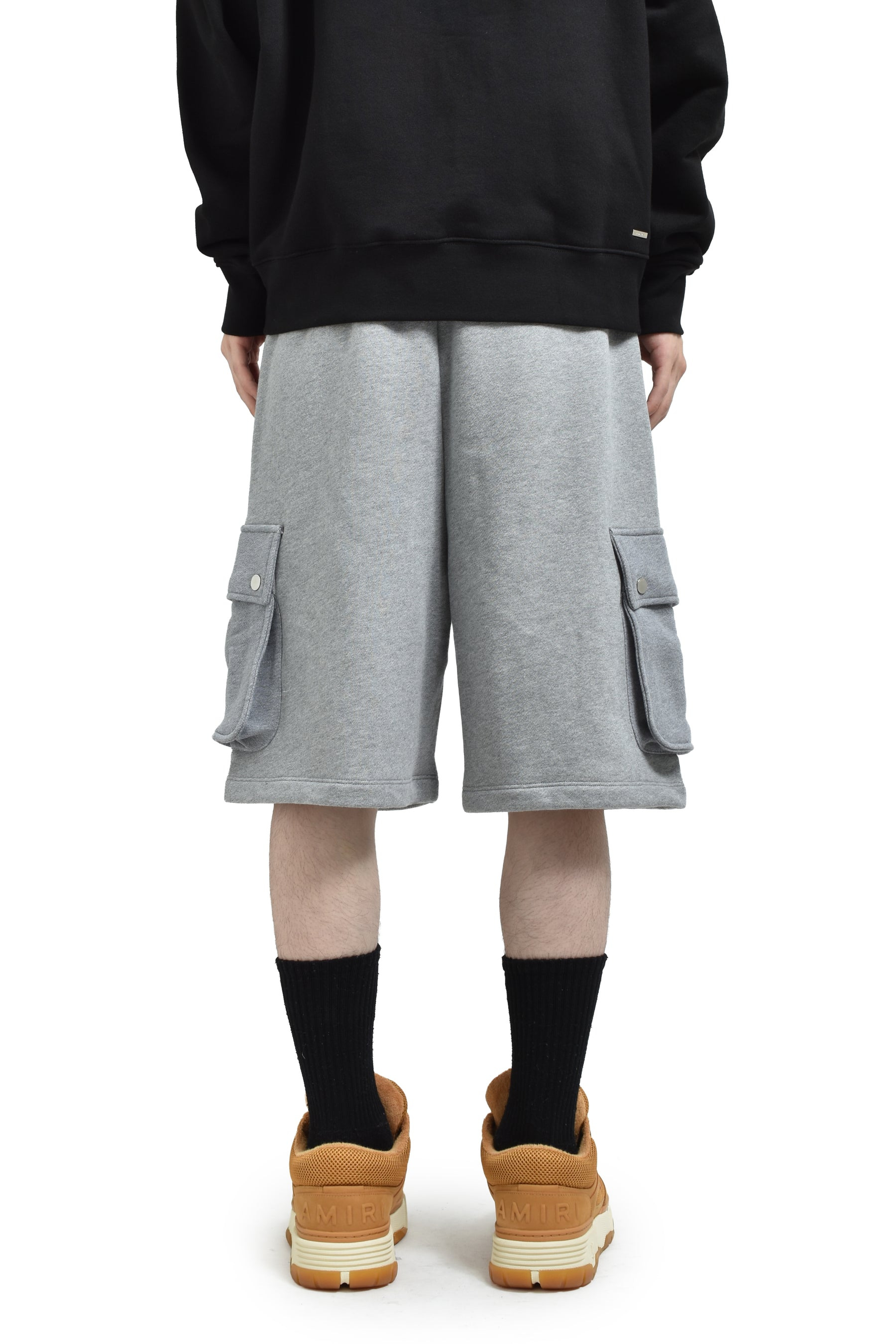 AMIRI STENCIL CARGO SHORT / GRY - 2