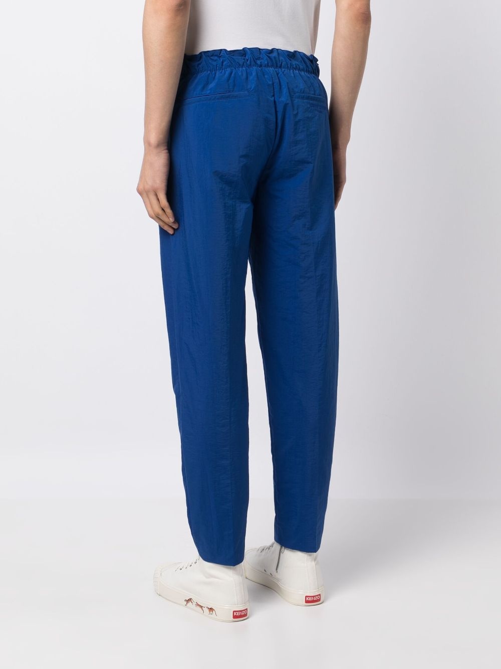 straight-leg cotton trousers - 4