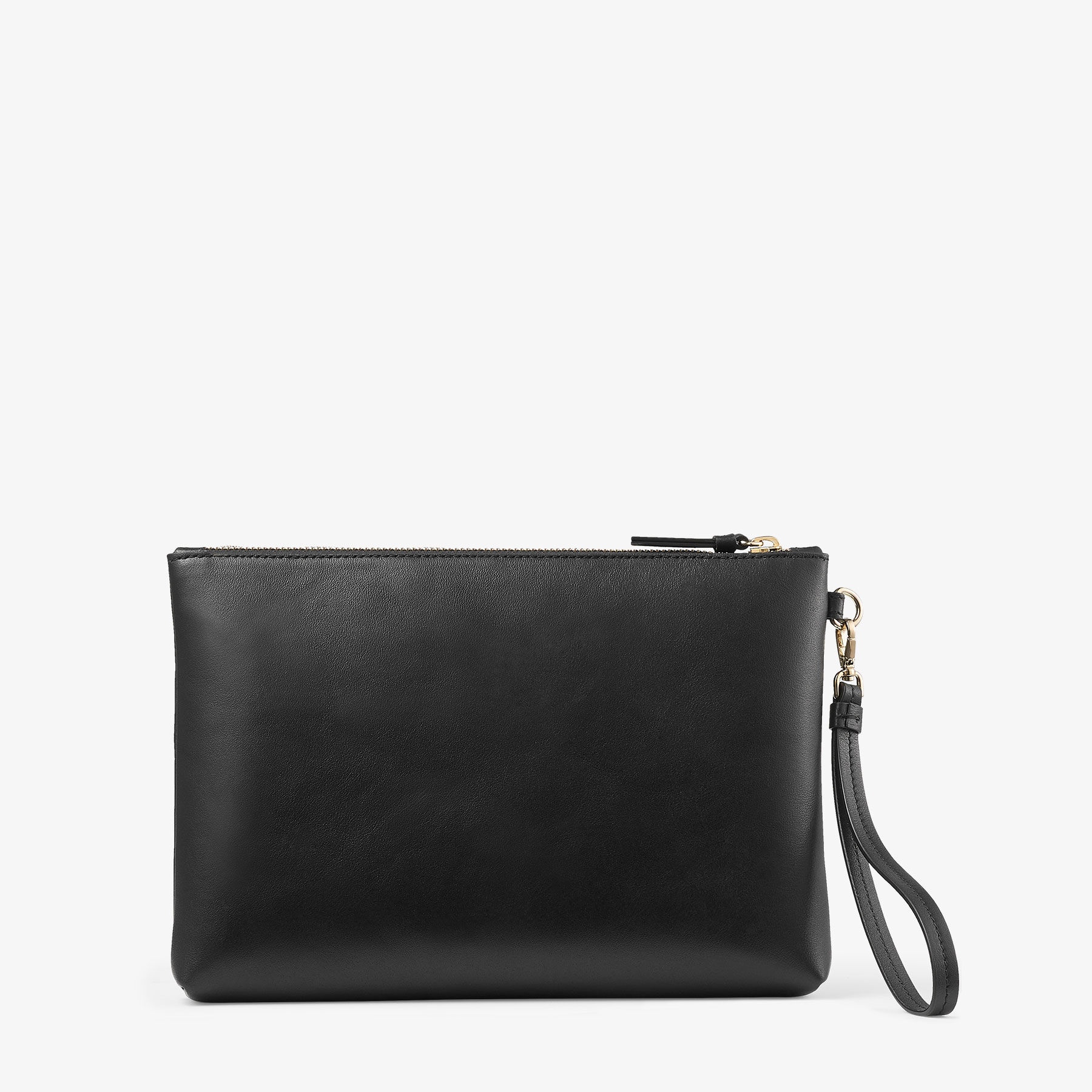 Zipped Flat Pouch
Black Leather Pouch with Sangallo Embroidery - 4