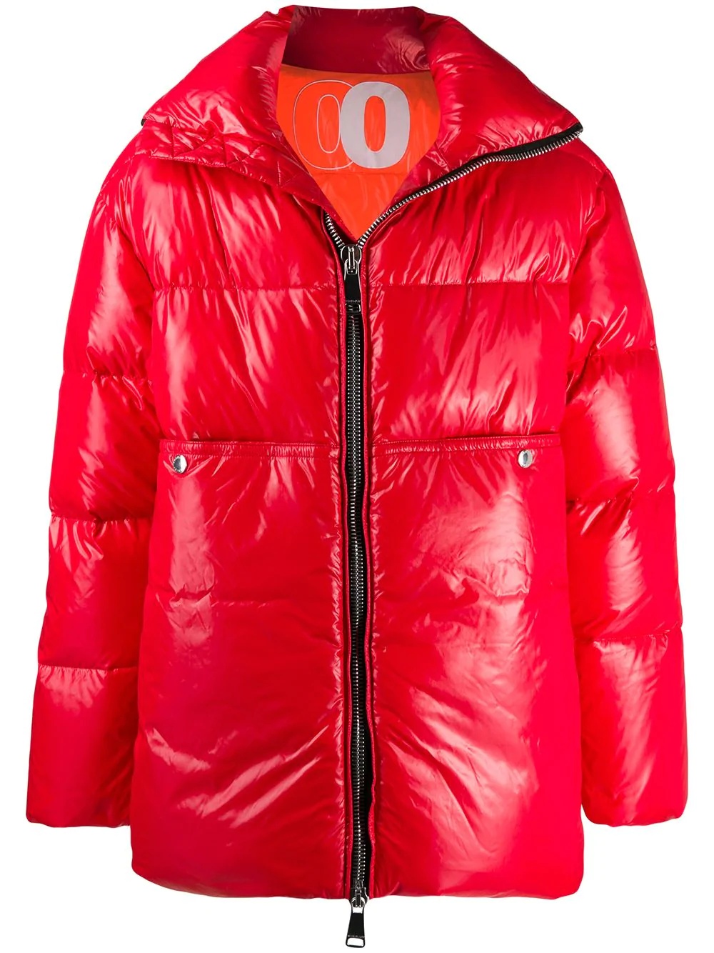 zipped padded coat - 1