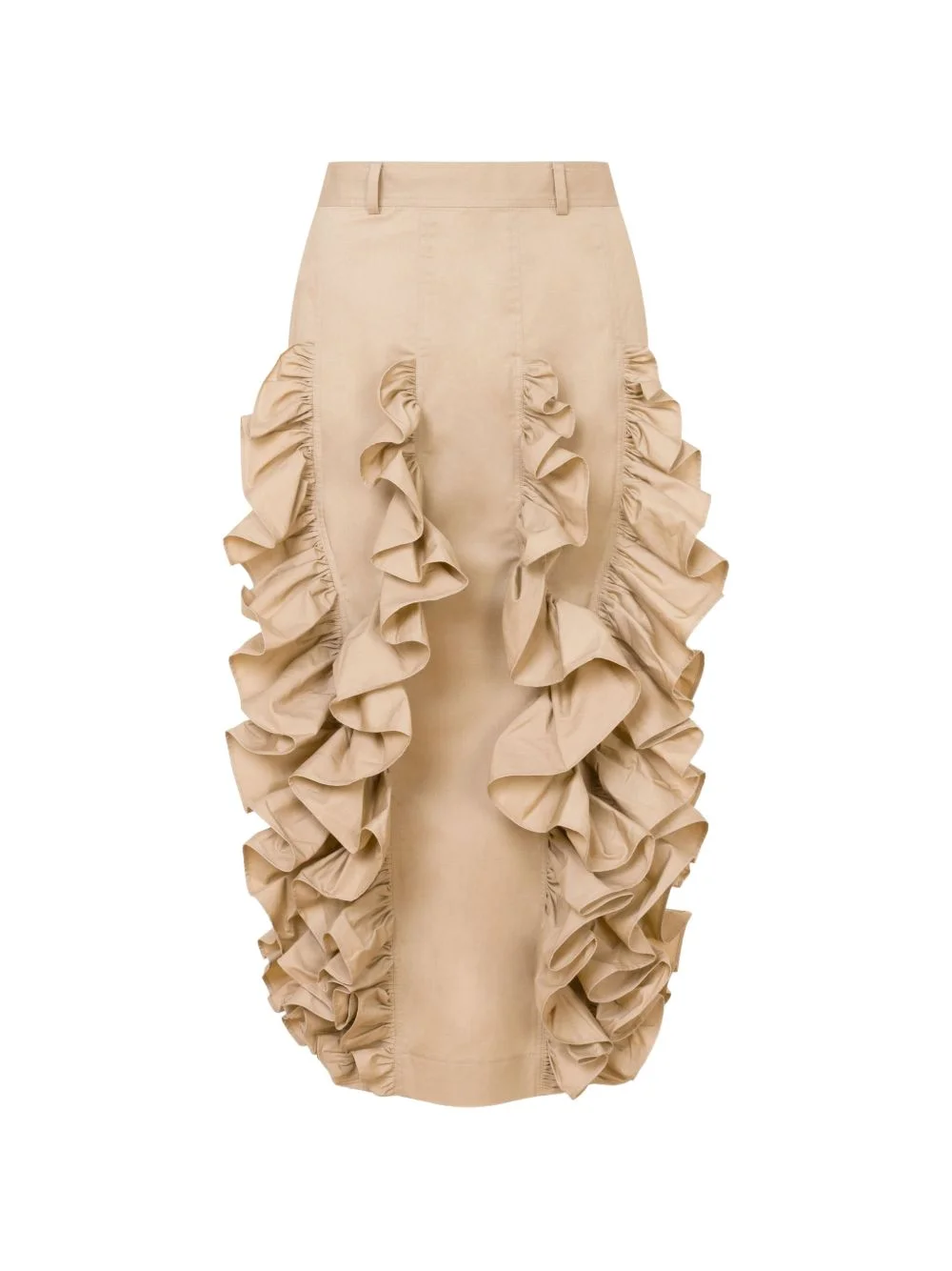 ruffled midi skirt - 1