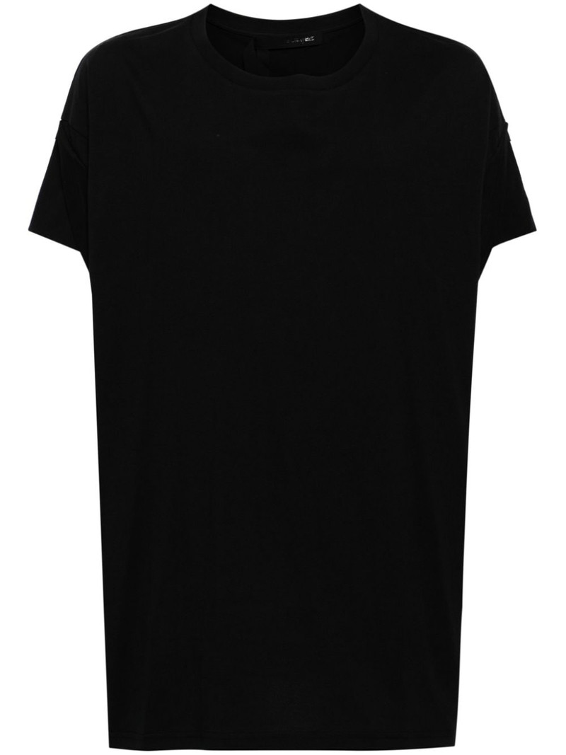 draped-detail 면 T 셔츠 1