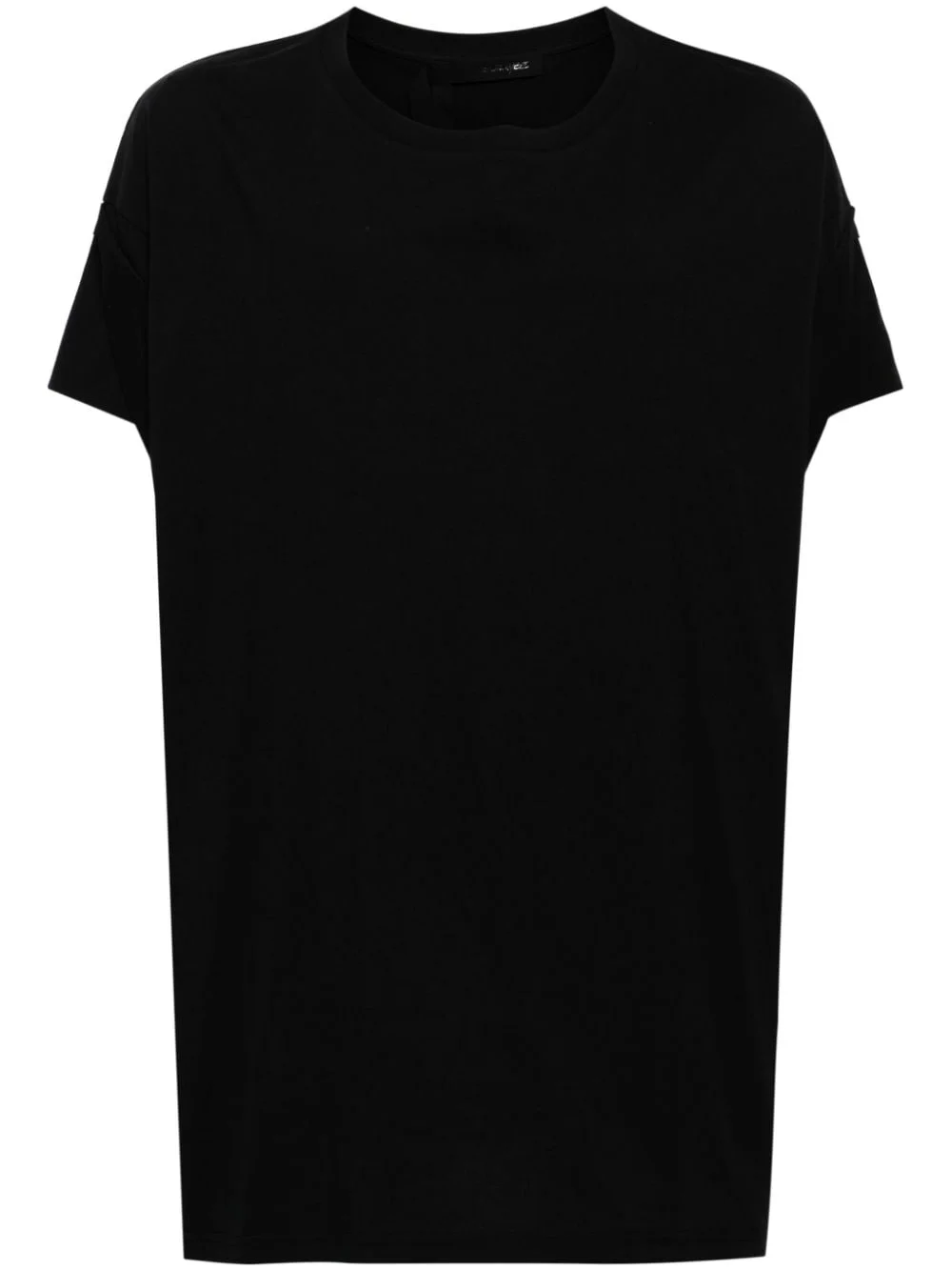 draped-detail cotton T-shirt - 1