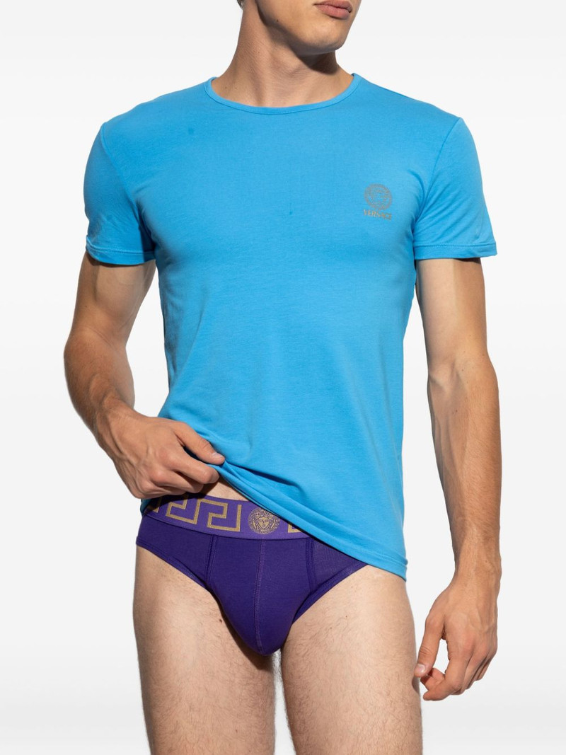 VERSACE logo-embellished cotton T-shirt outlook