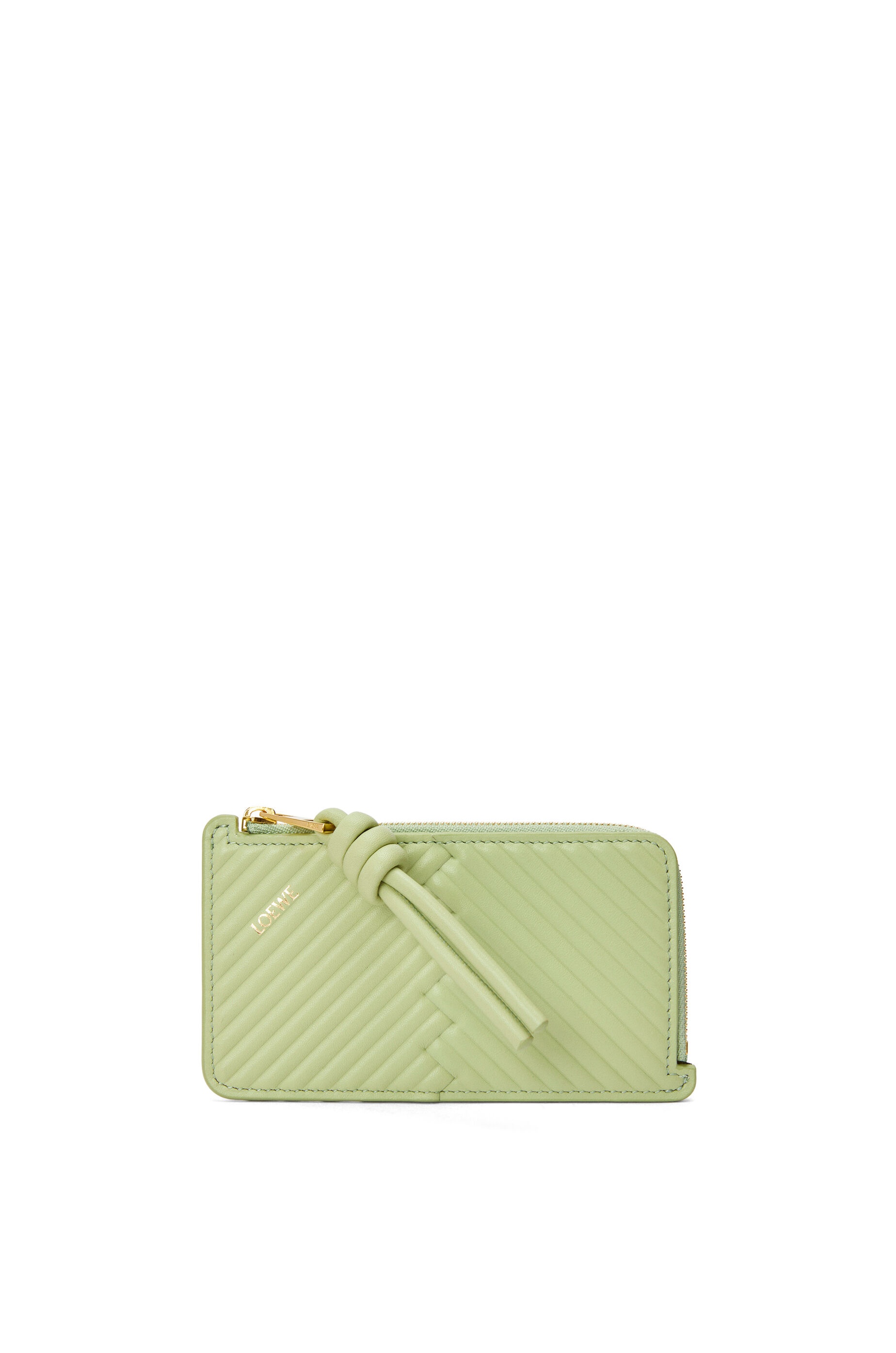 Knot coin cardholder in shiny nappa calfskin - 1