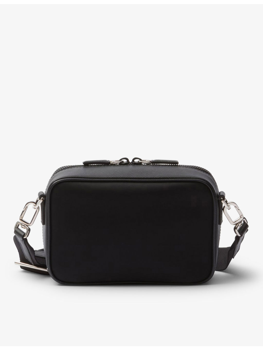 Brique leather and recycled-nylon shoulder bag - 4