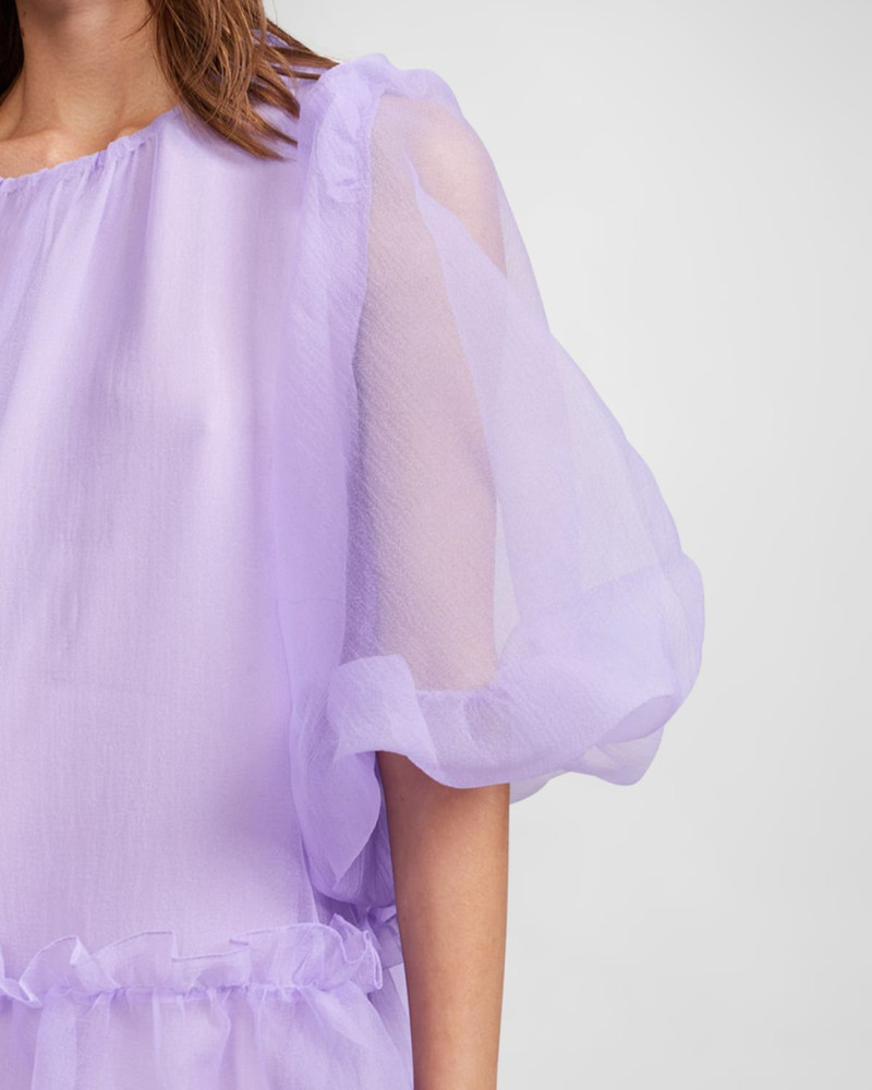 Tallulah Puff-Sleeve Organza Dress 5