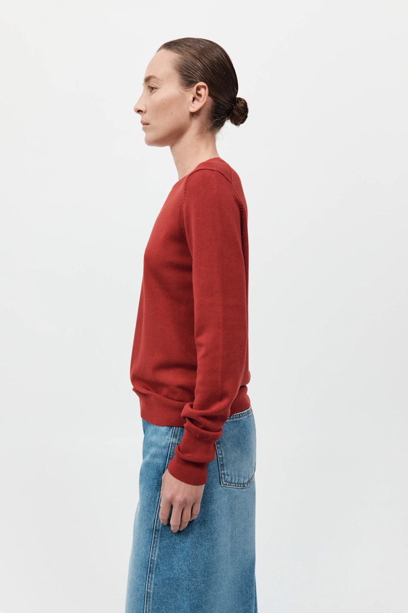 Classic Crew Neck Sweater - Rosso - 5