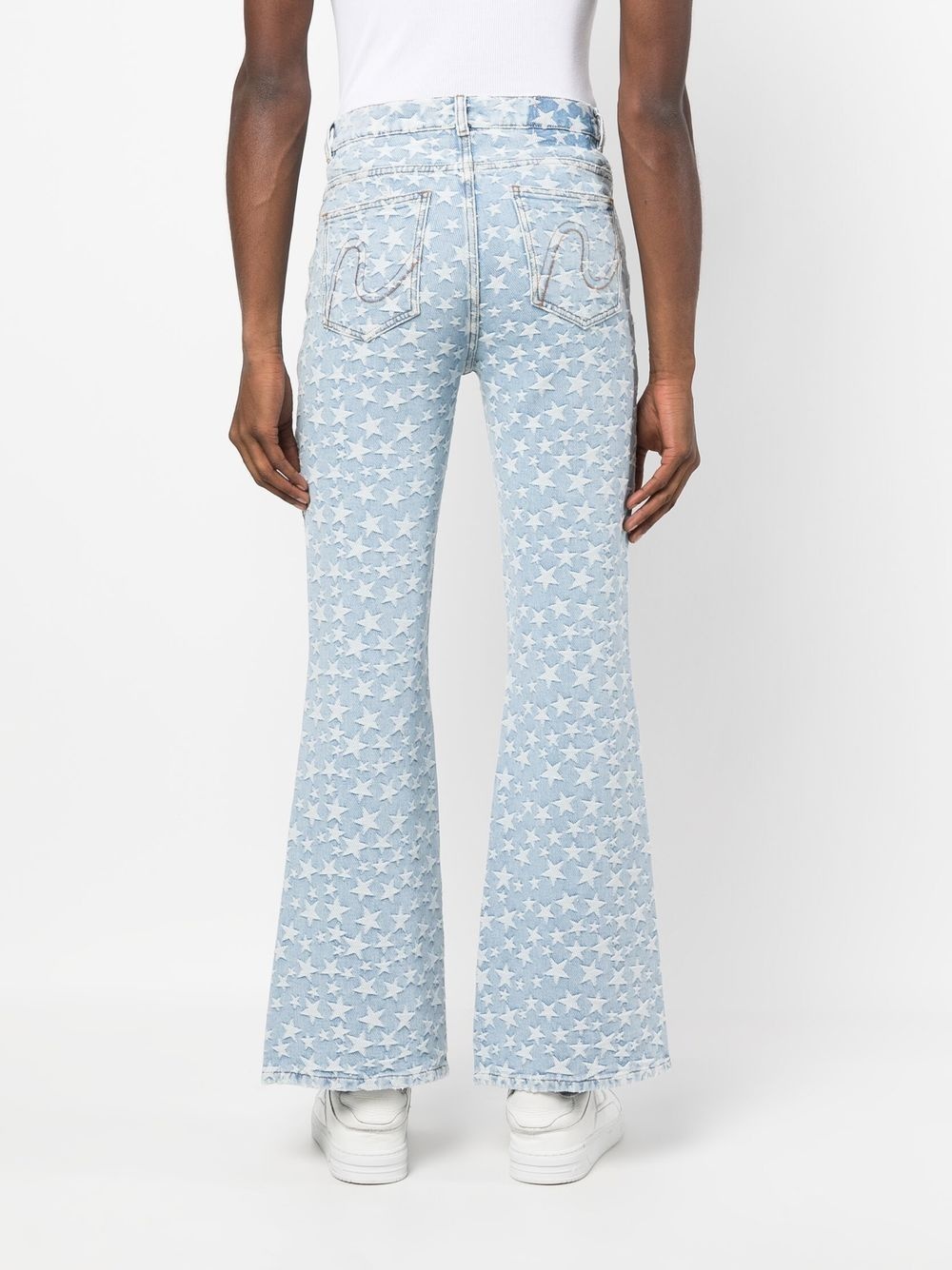 star-print flared jeans - 4