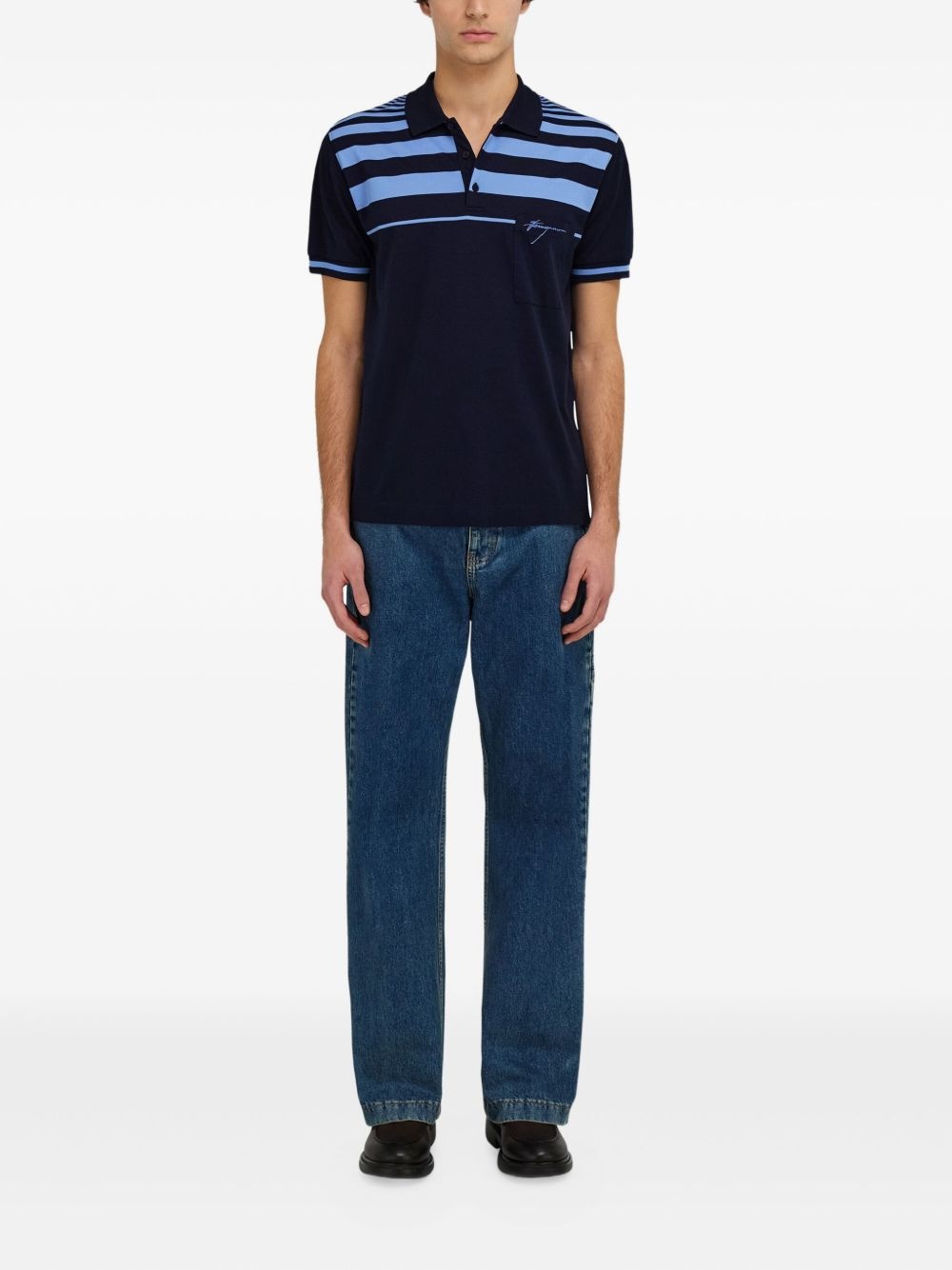 striped polo shirt - 2