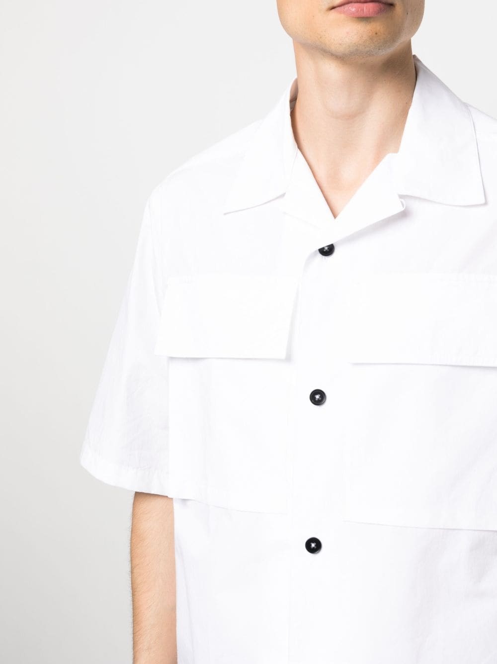 flap-pocket cotton shirt - 5