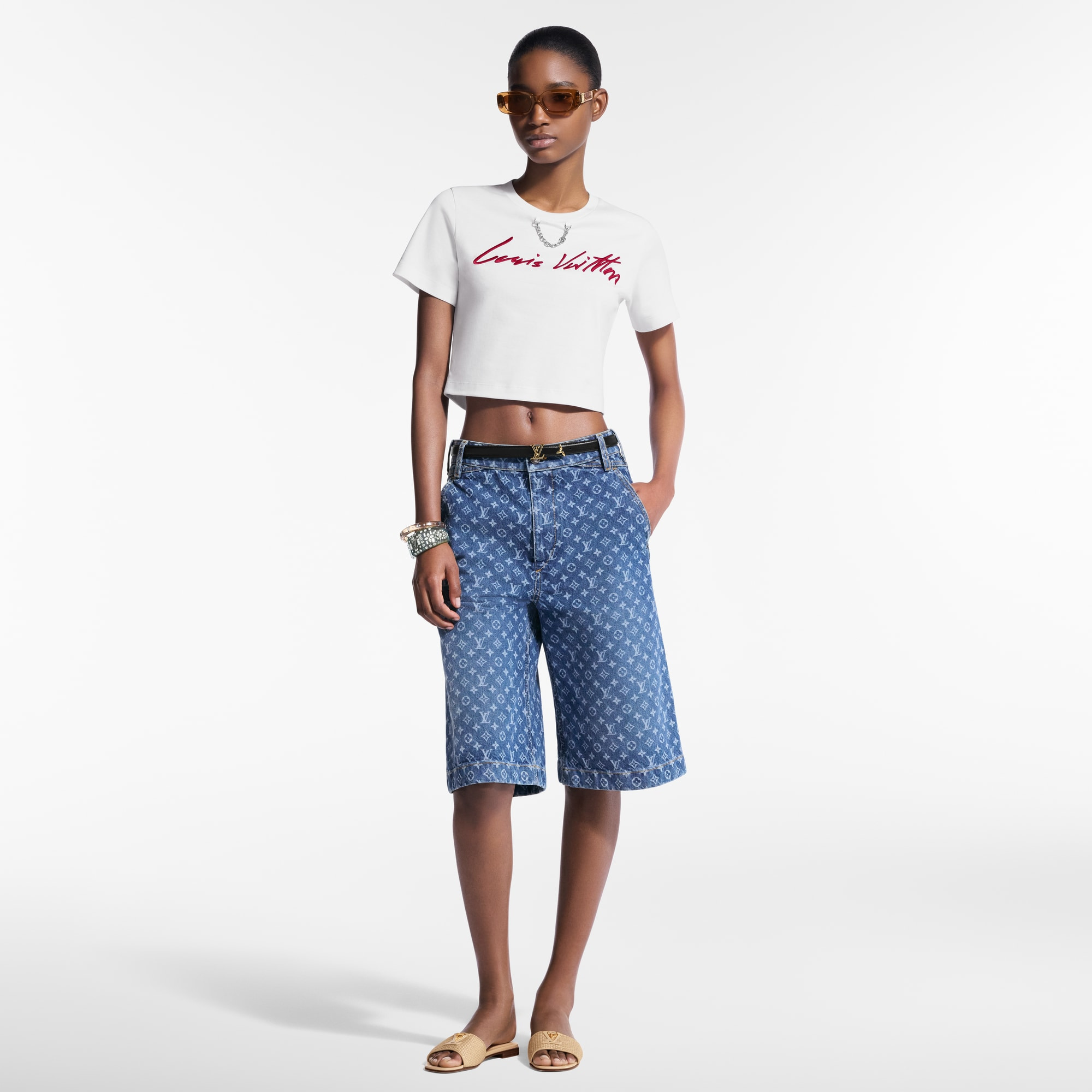 Cursive Signature Crop Top - 4