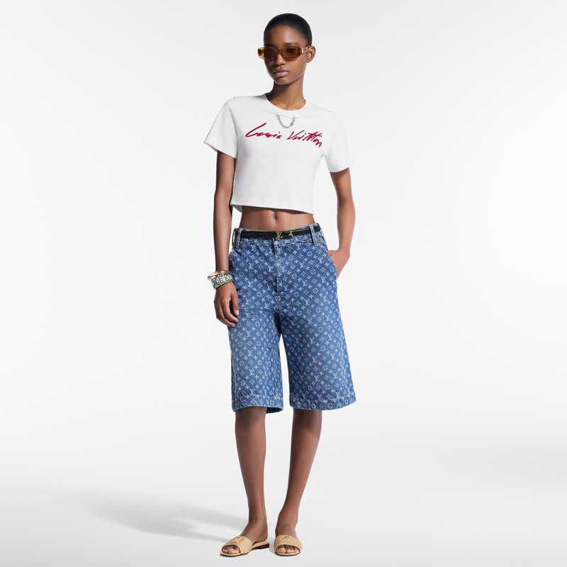 Louis Vuitton Cursive Signature Crop Top outlook