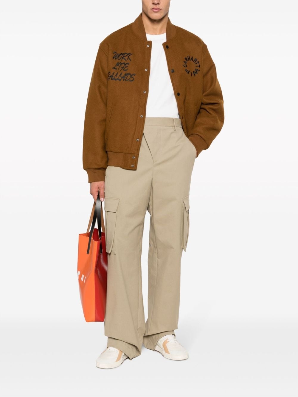 wide-leg cargo trousers - 2