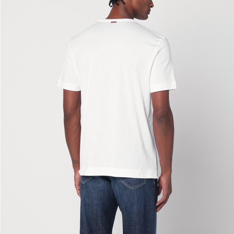Zegna White T-Shirt With Logo Men - 2