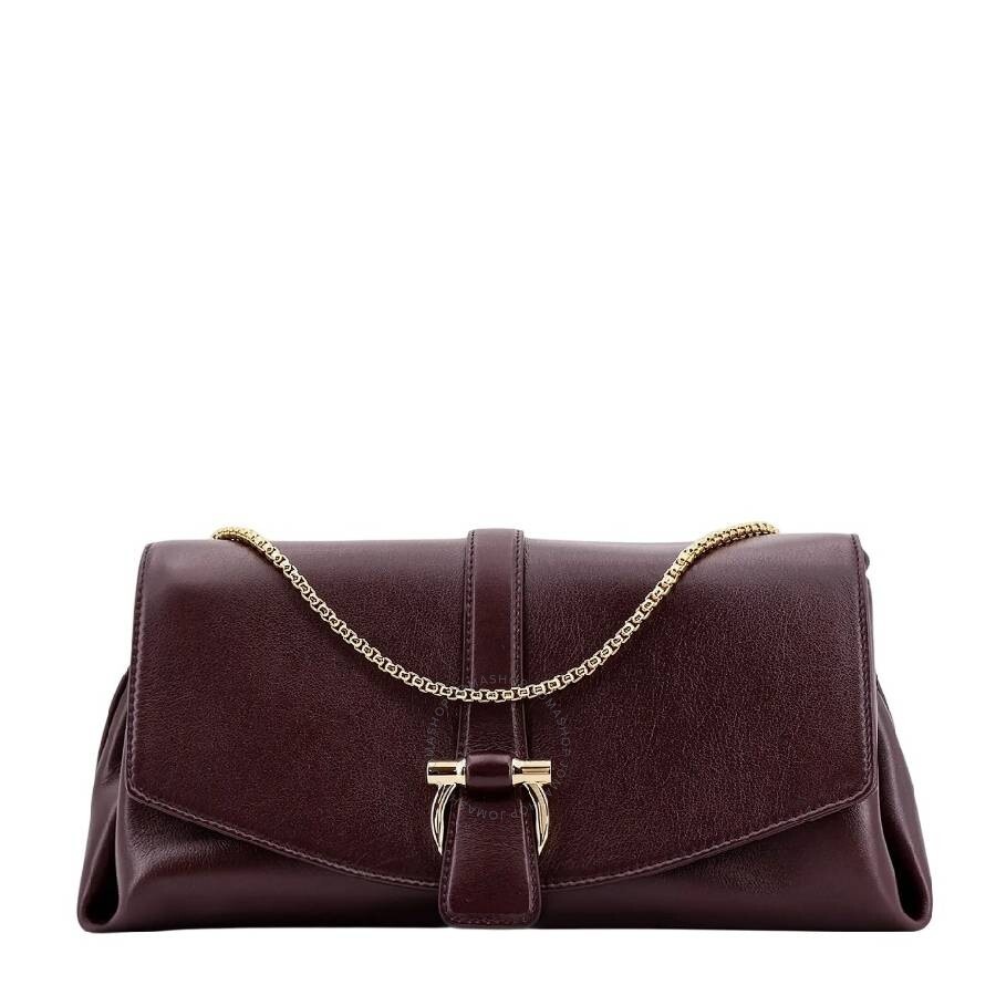Ferragamo Front Flap Chain-Link Shoulder Bag - 1