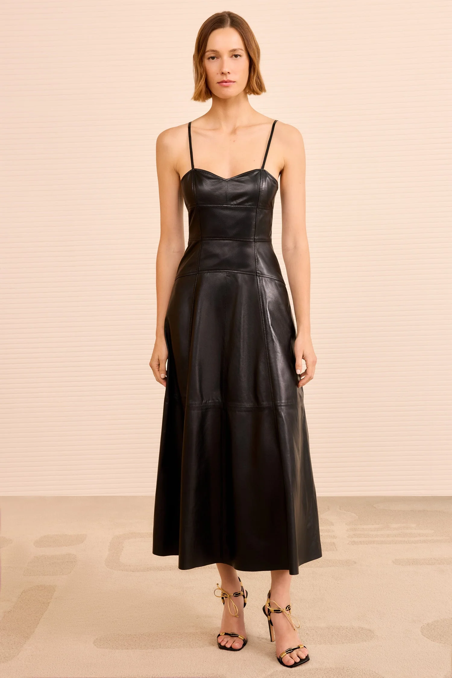 Adelina Midi Leather Dress - 1