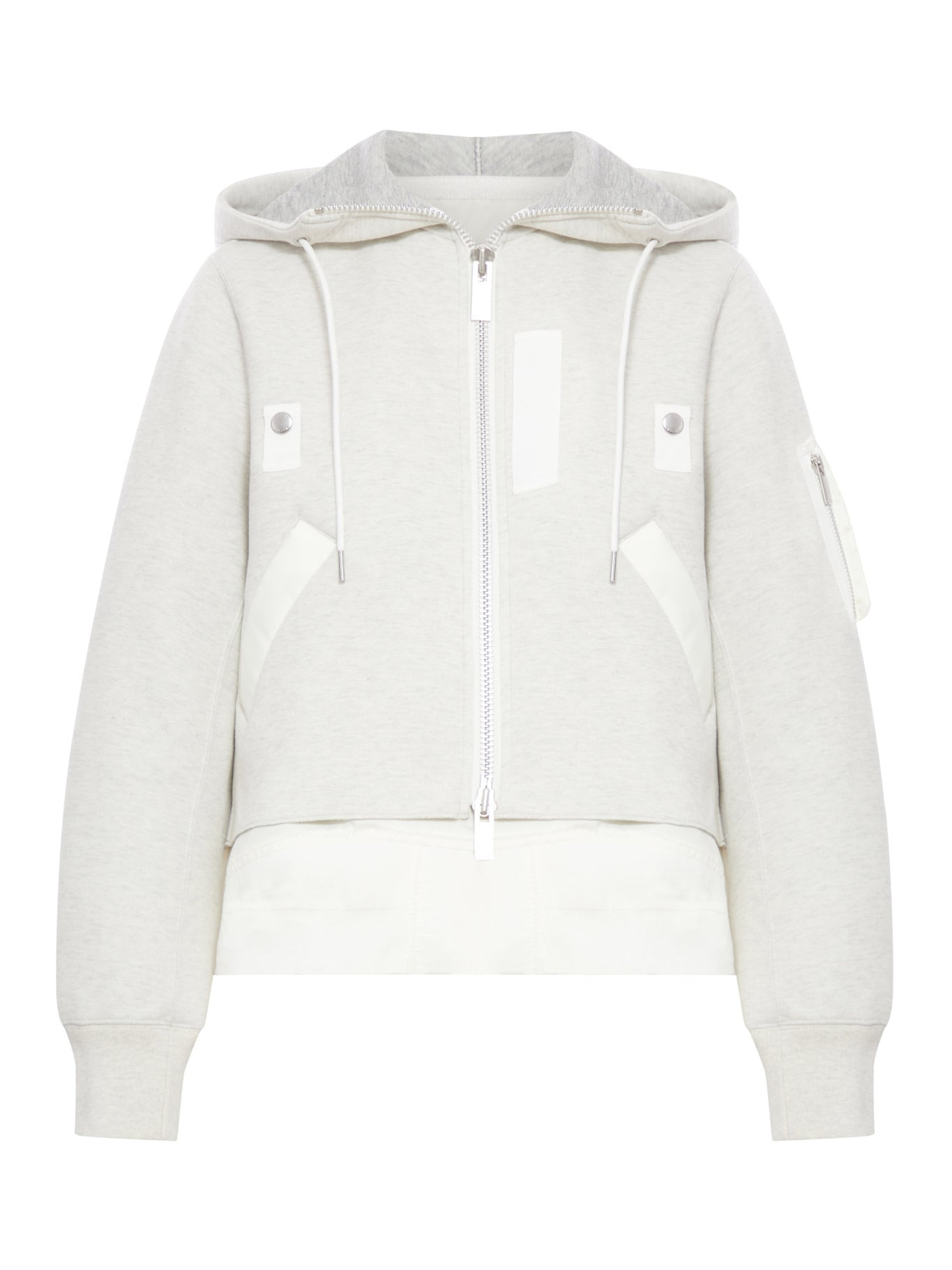COTTON BLEND SWEATSHIRT WITH HOOD AND BIG POCKETS - 1
