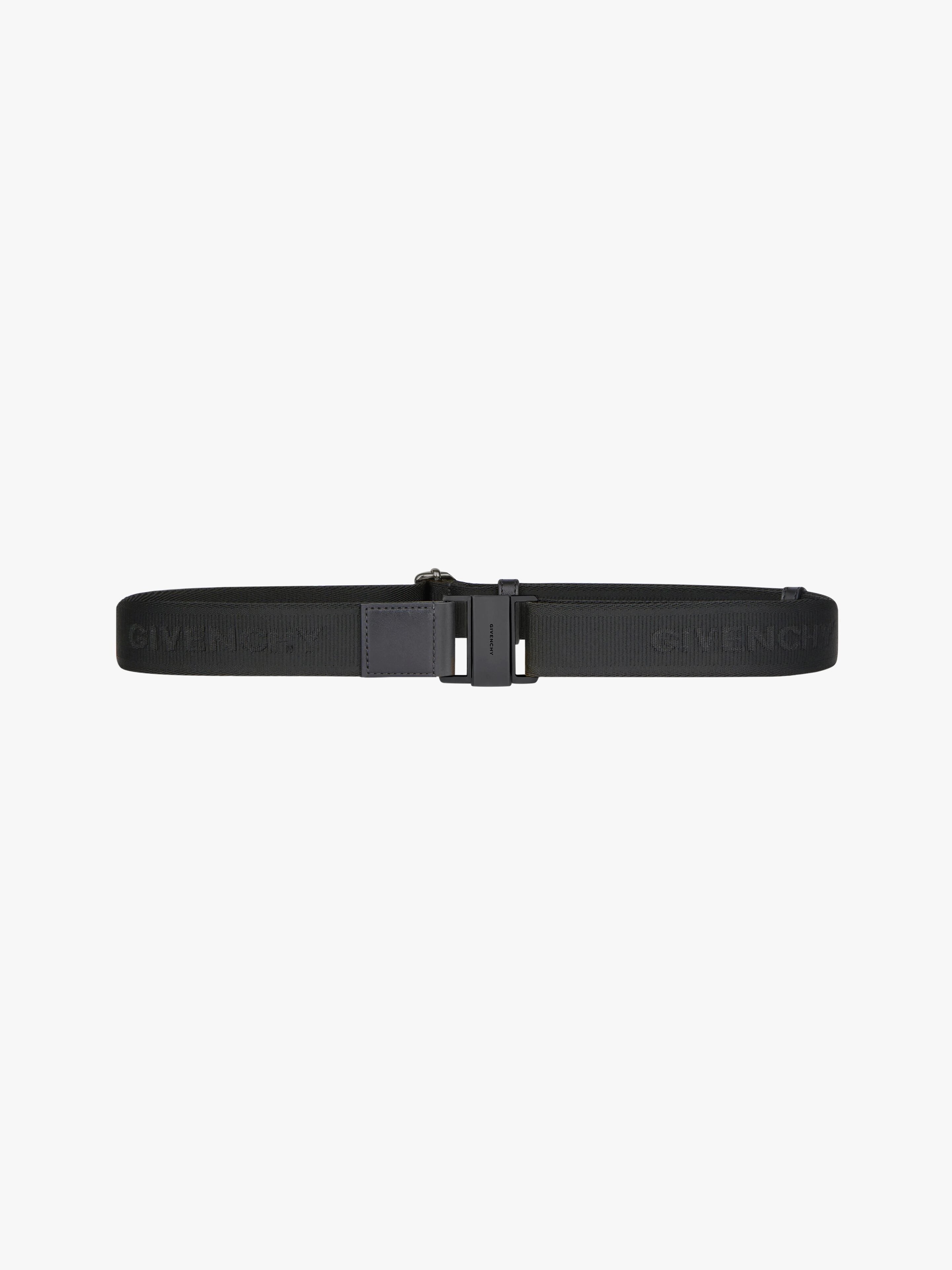 BELT IN CANVAS AND LEATHER WITH 4G CLASP - 1