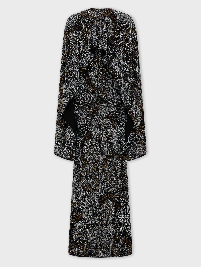 CREPE DRESS WITH PEARL EMBROIDERY 8